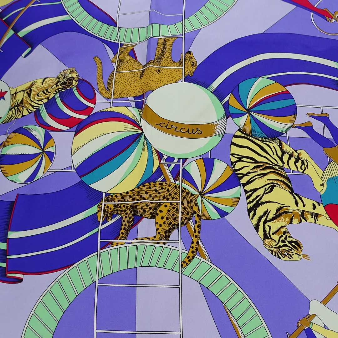 Hermes Circus 100% Silk Scarf 90 - Image 11