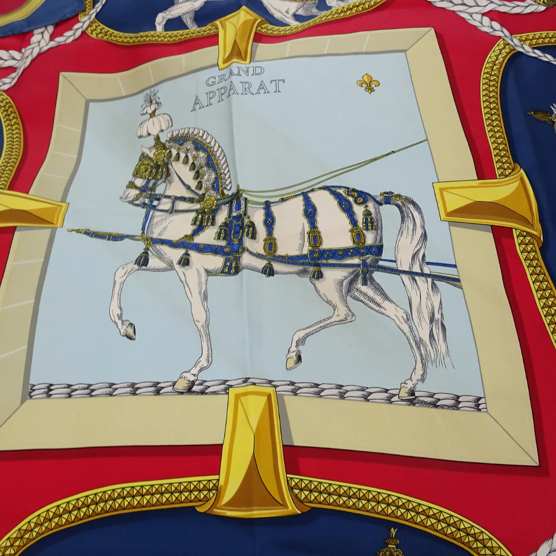 Hermes Grand Apparat 100% Silk Scarf 90 - Image 12