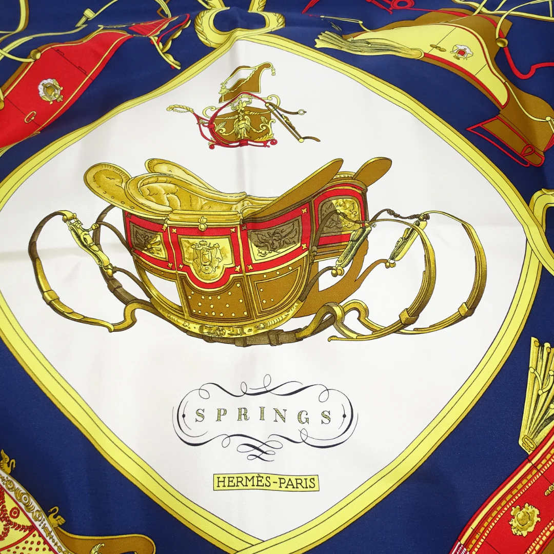 Hermes Grand Apparat 100% Silk Scarf 90 - Image 3