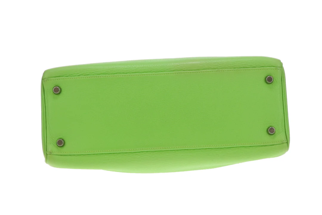Hermes Kelly 32 Vert Cru Clemence PHW 2003 - Image 12