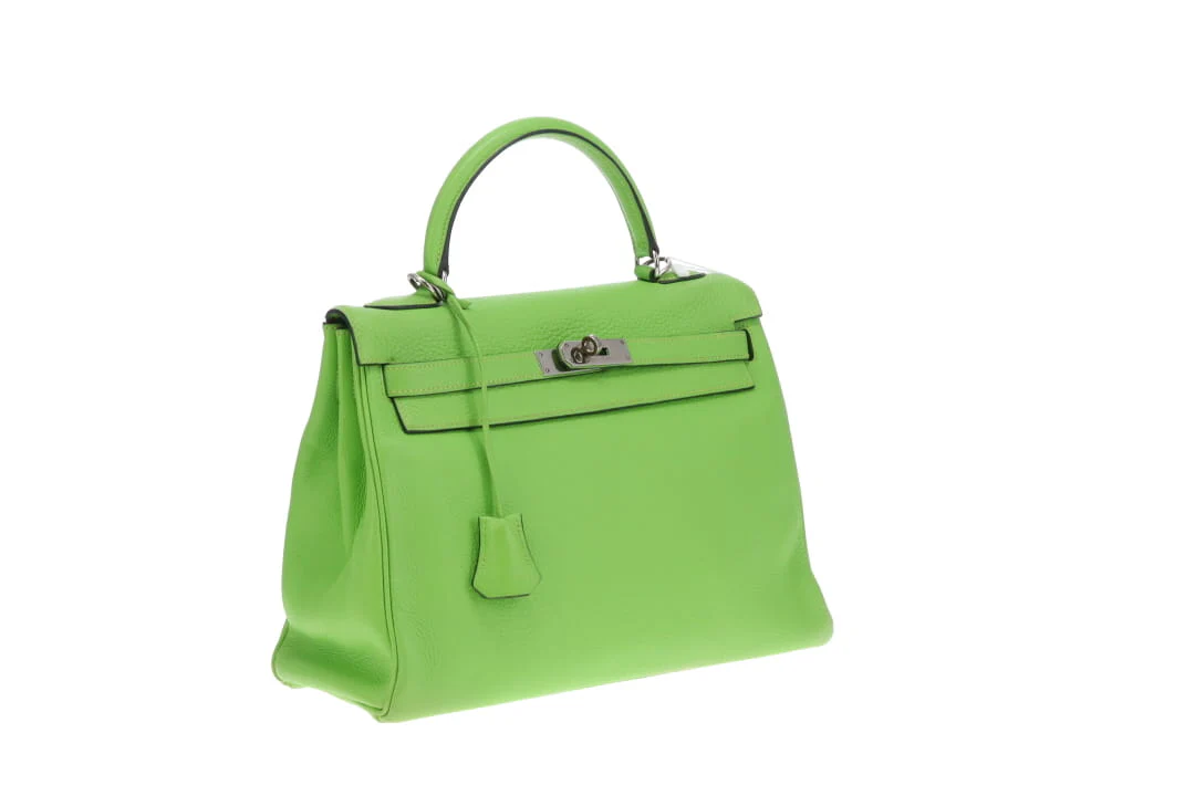 Hermes Kelly 32 Vert Cru Clemence PHW 2003 - Image 6