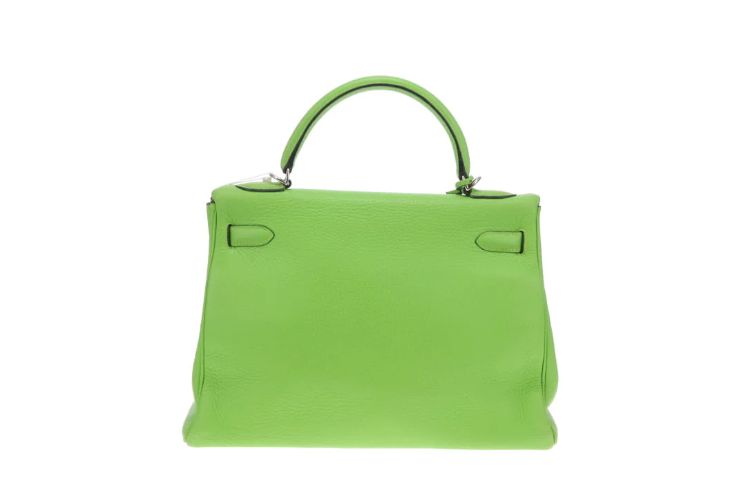 Hermes Kelly 32 Vert Cru Clemence PHW 2003 - Image 8