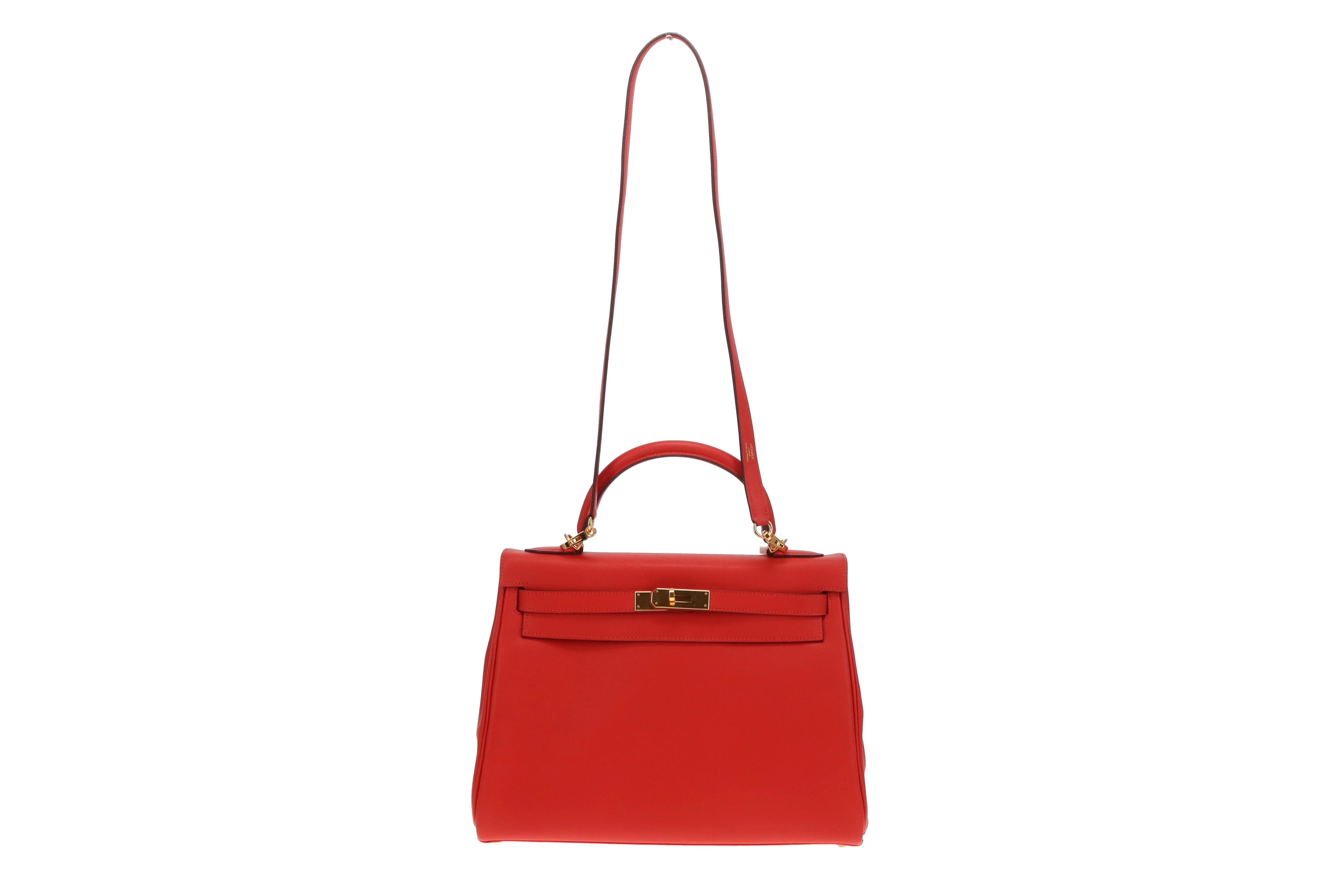 Hermes Kelly 32 Red Evercolor GHW 2016 - Image 4