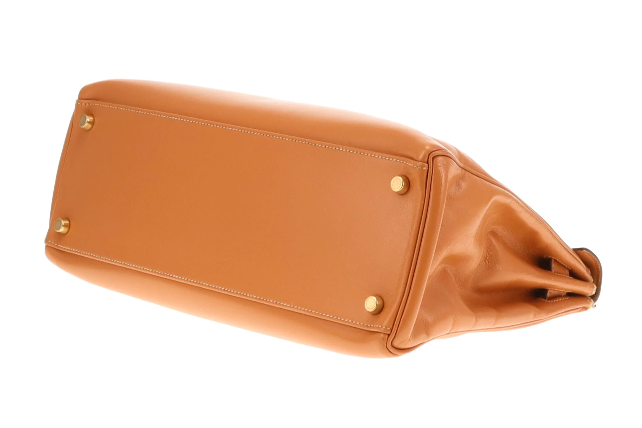Hermes Kelly 32 Retourne Gulliver Leather Gold 1993 - Image 11