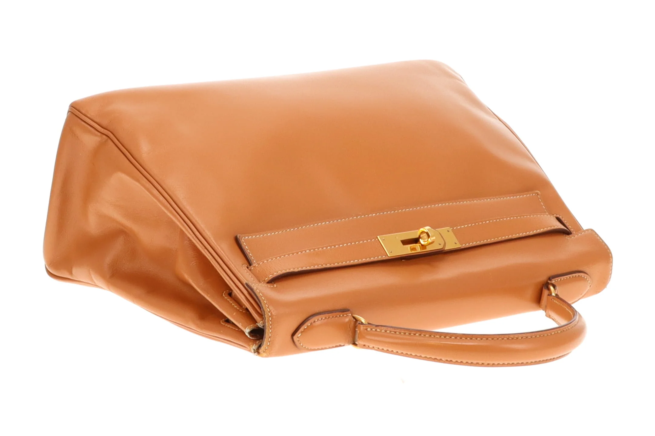 Hermes Kelly 32 Retourne Gulliver Leather Gold 1993 - Image 12
