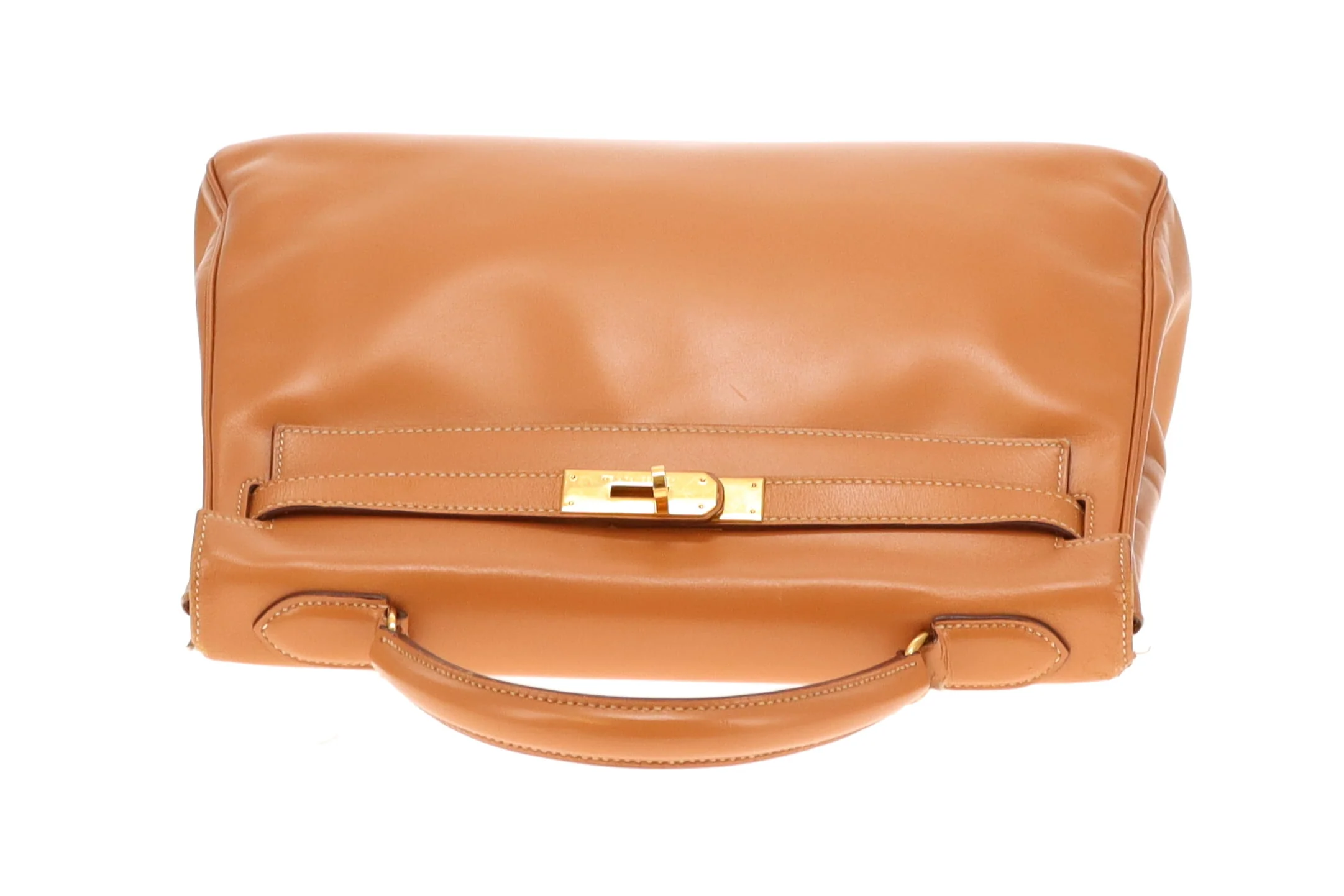 Hermes Kelly 32 Retourne Gulliver Leather Gold 1993 - Image 13
