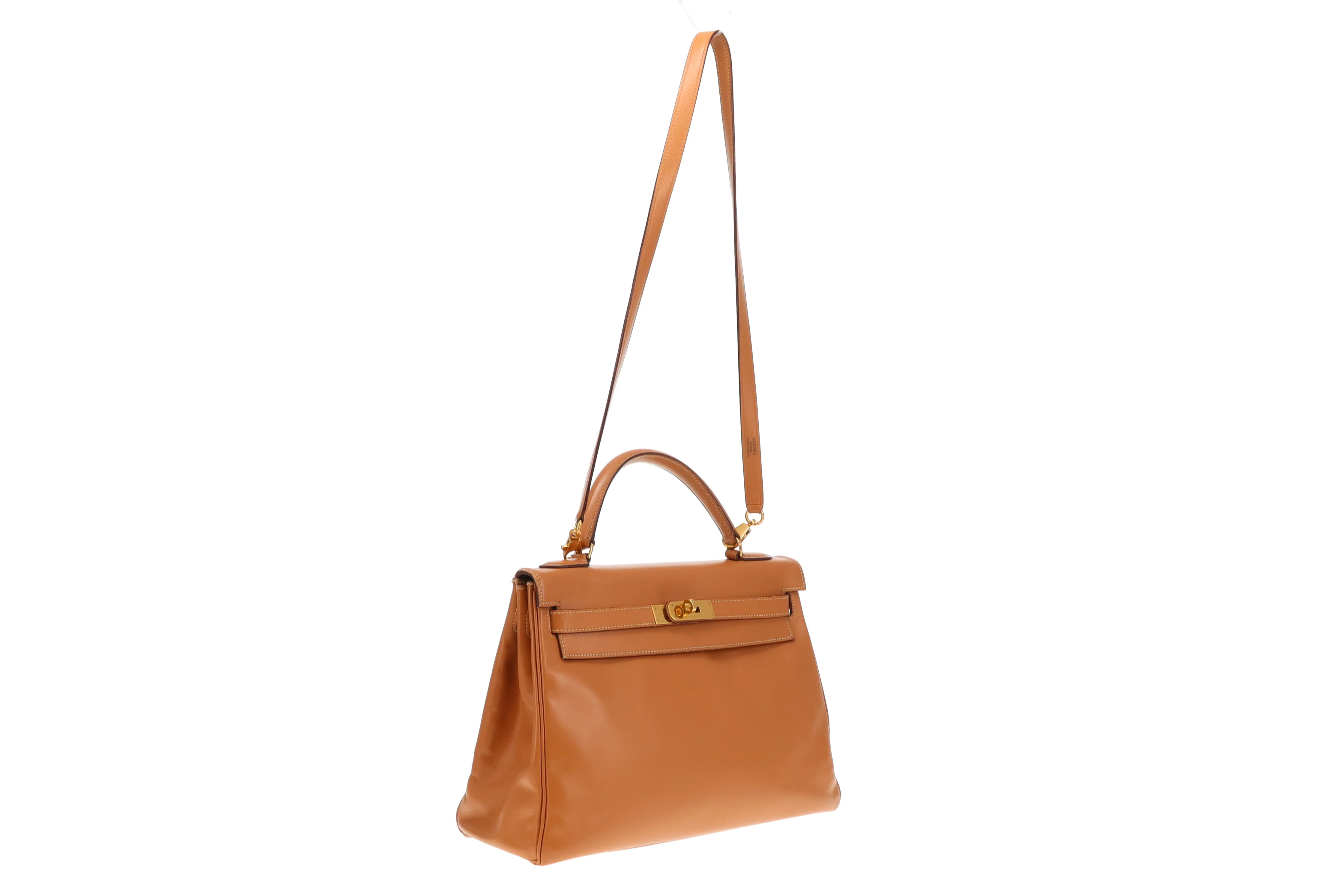 Hermes Kelly 32 Retourne Gulliver Leather Gold 1993 - Image 14