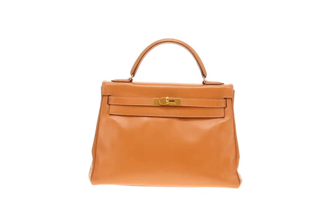 Hermes Kelly 32 Retourne Gulliver Leather Gold 1993 - Image 2