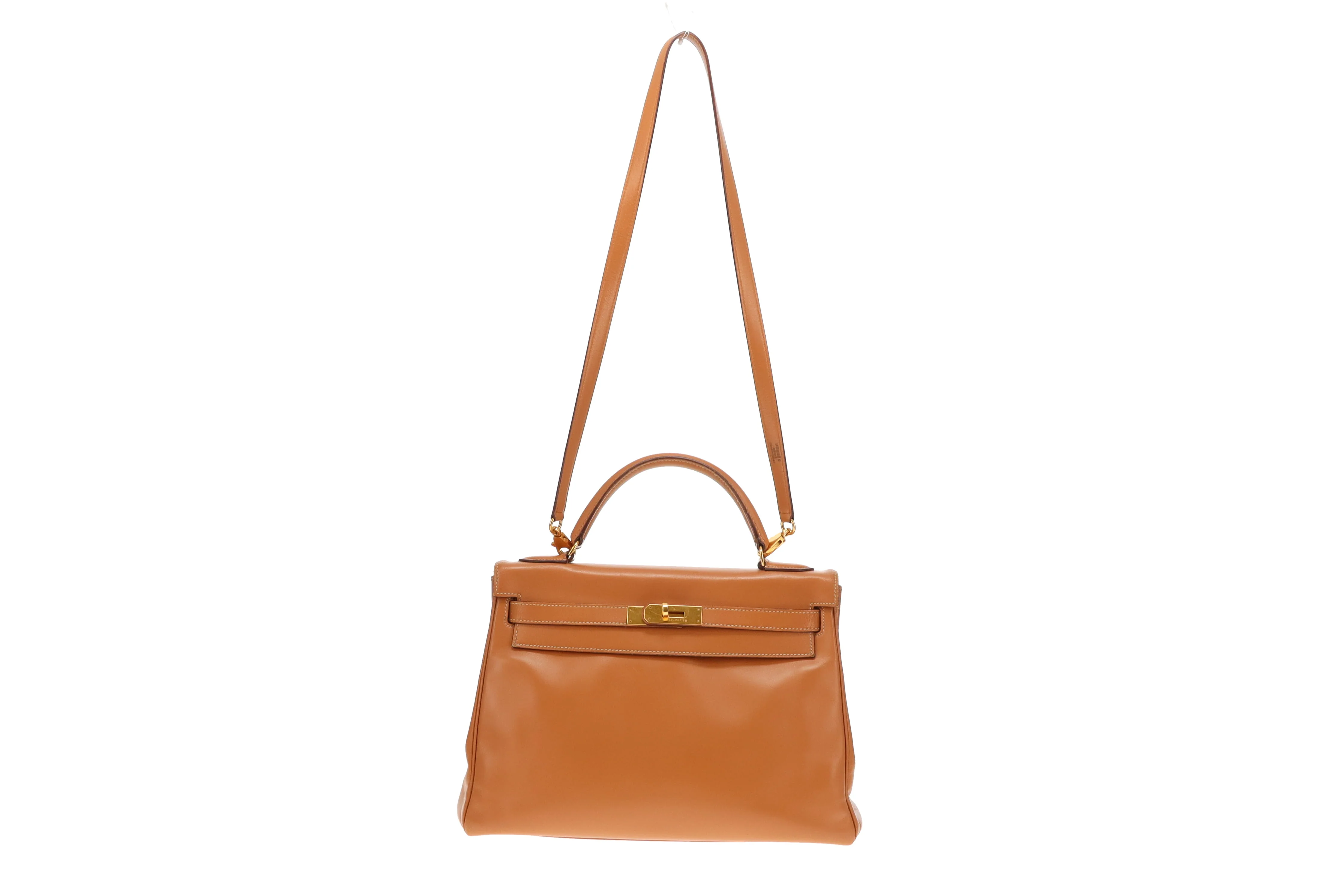 Hermes Kelly 32 Retourne Gulliver Leather Gold 1993 - Image 3