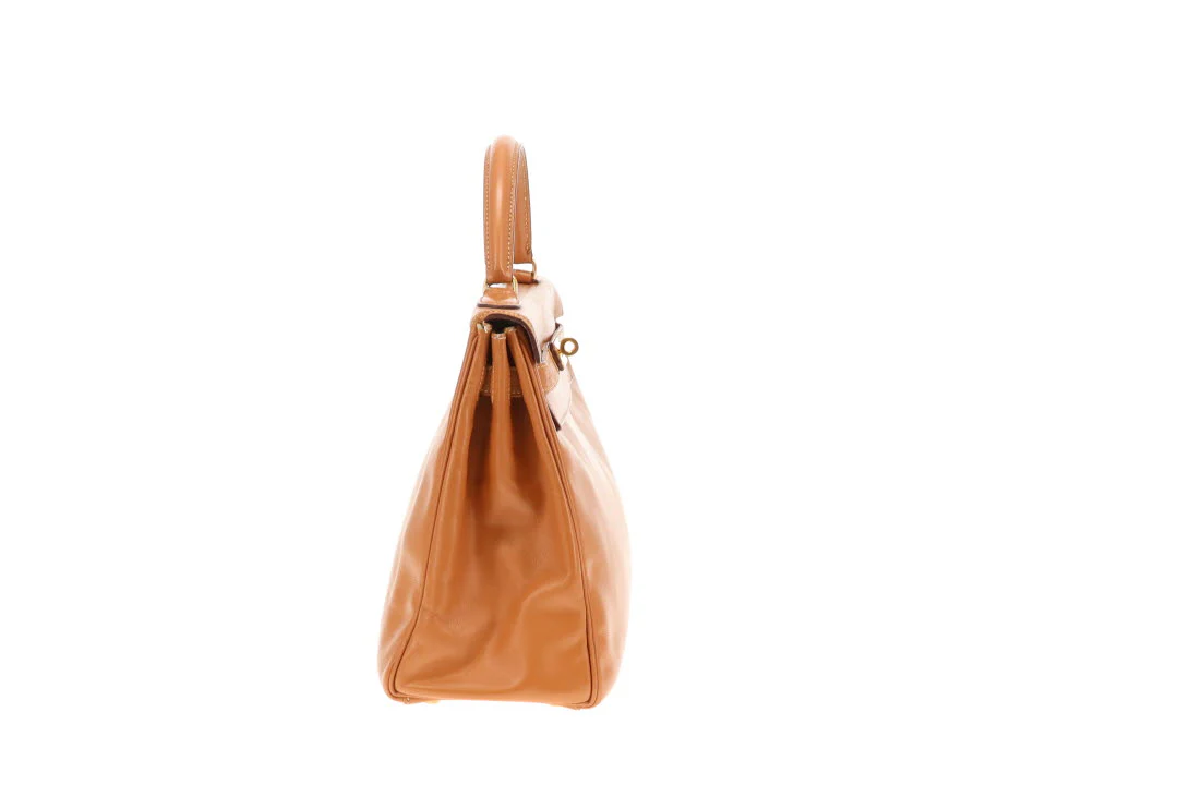 Hermes Kelly 32 Retourne Gulliver Leather Gold 1993 - Image 5