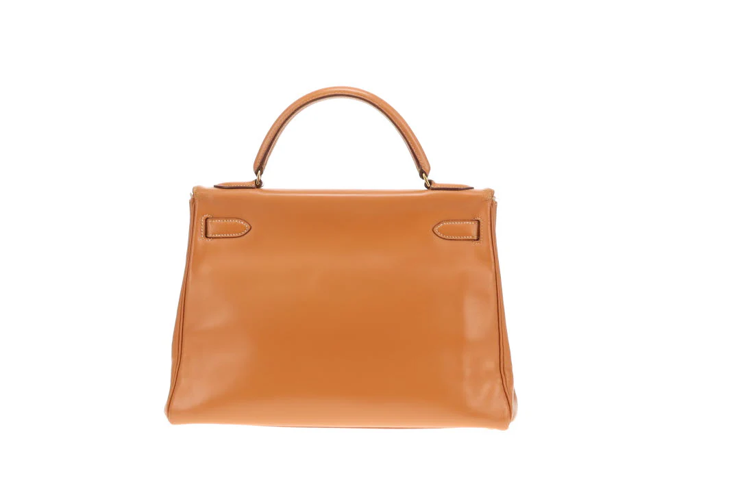 Hermes Kelly 32 Retourne Gulliver Leather Gold 1993 - Image 6