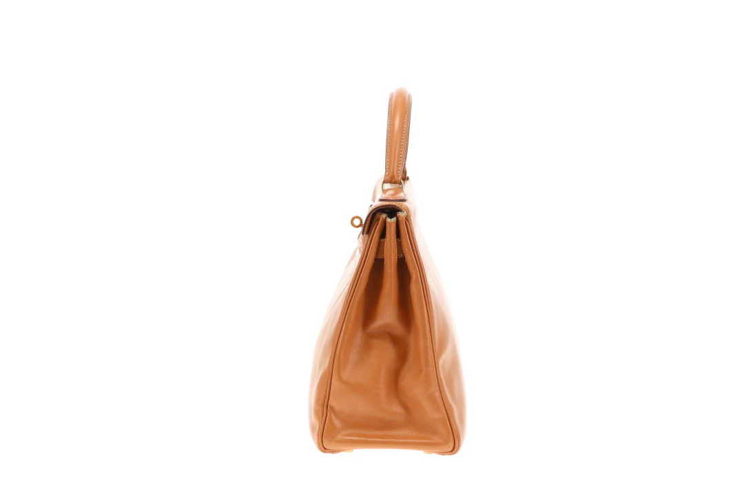 Hermes Kelly 32 Retourne Gulliver Leather Gold 1993 - Image 7