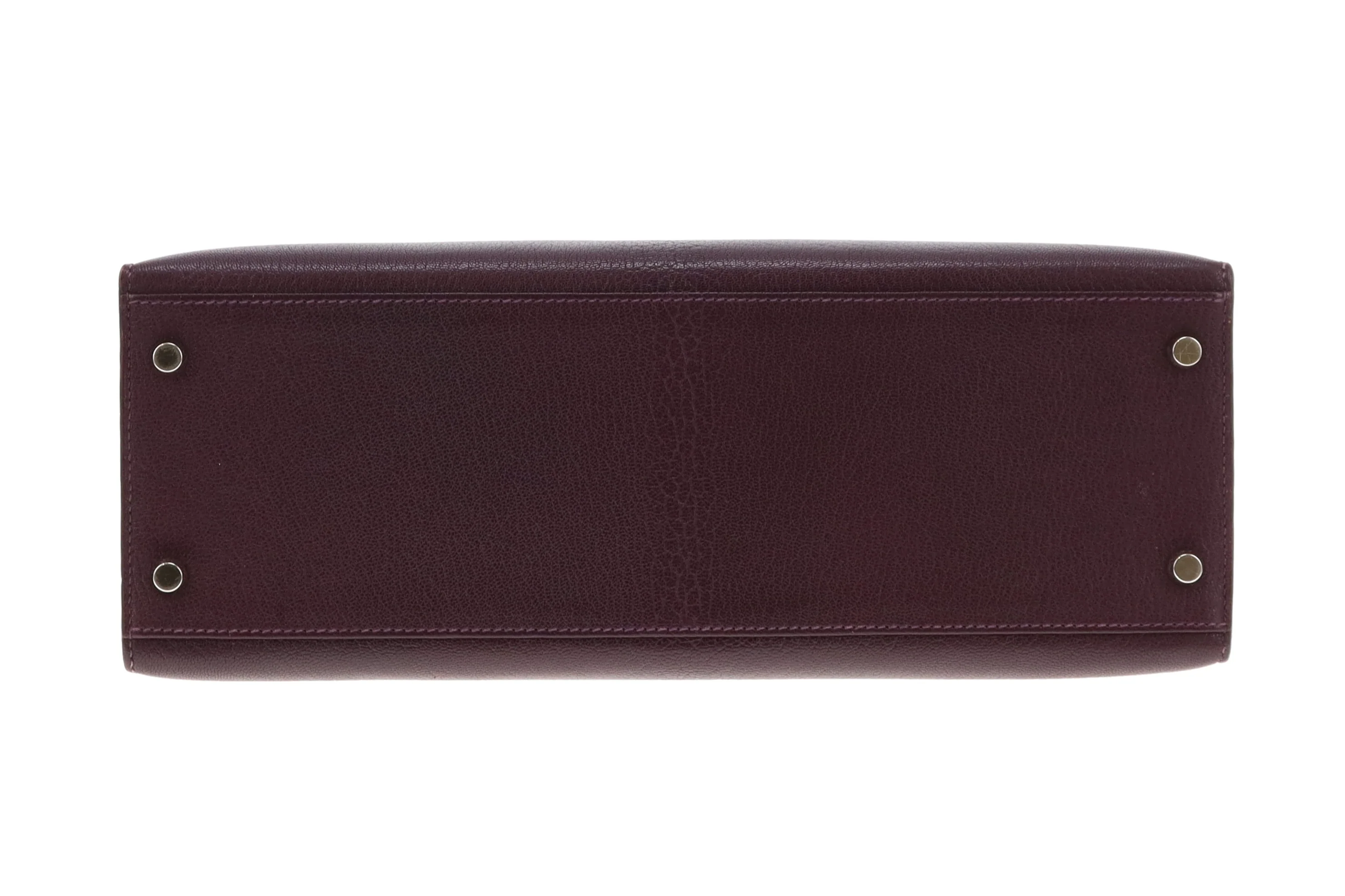 Hermes Kelly 32 Sellier Chevre De Coromandel Raisin PHW 2005 - Image 10