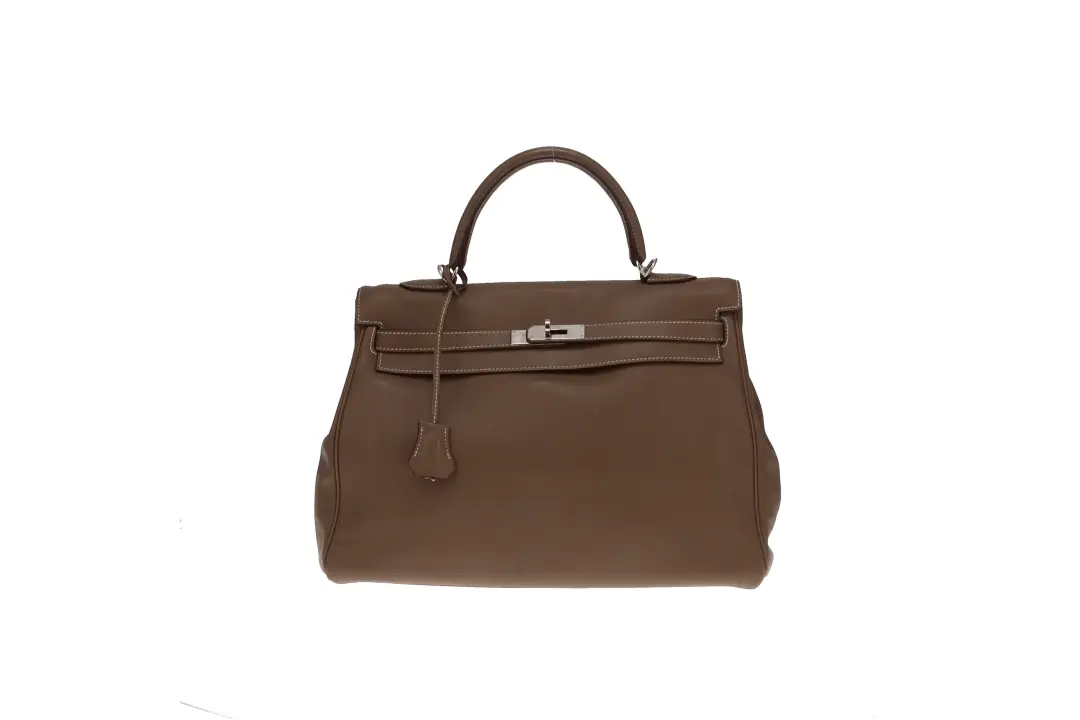 Hermes Kelly 35 Etoupe Swift PHW 2000 - Image 4