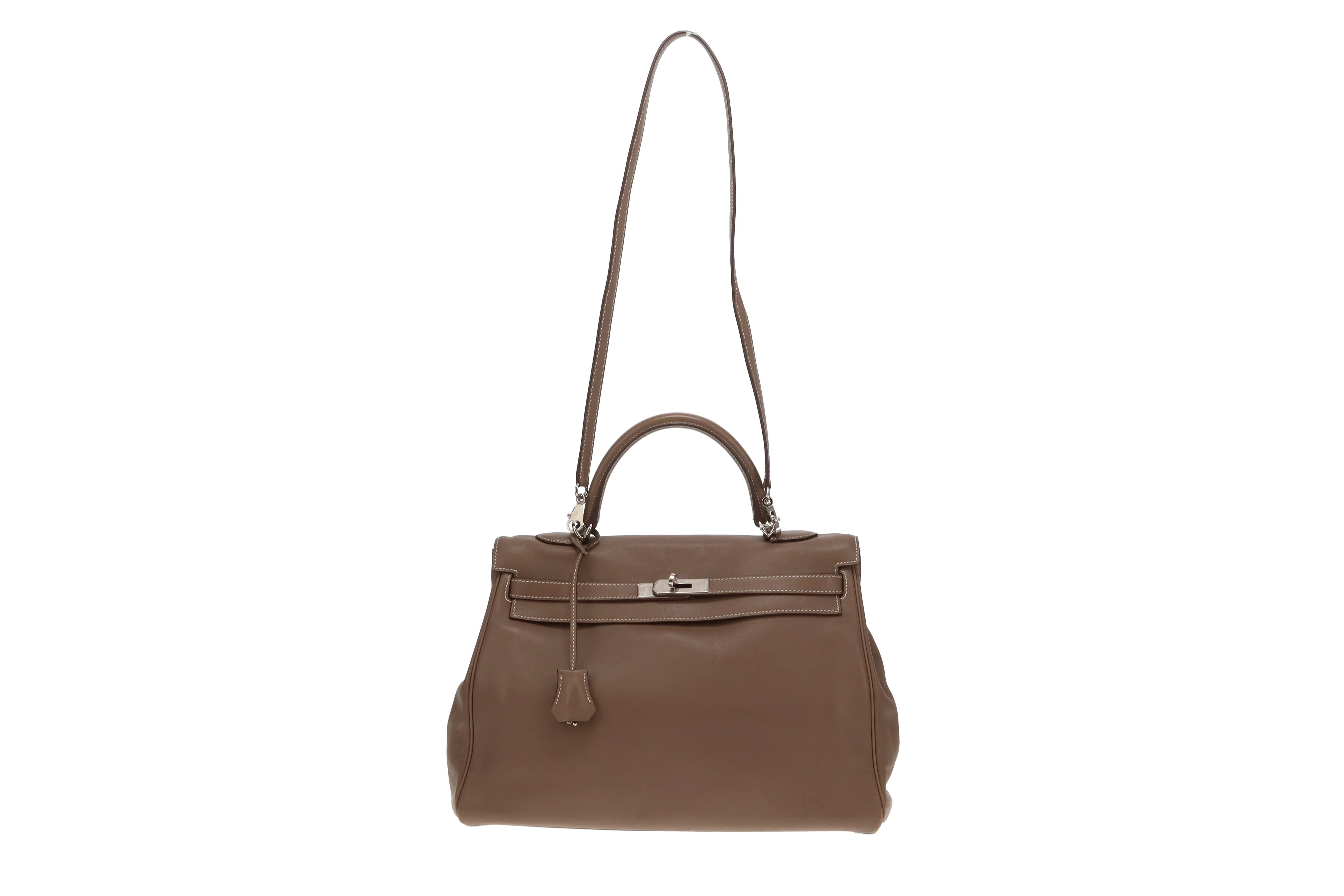 Hermes Kelly 35 Etoupe Swift PHW 2000 - Image 5