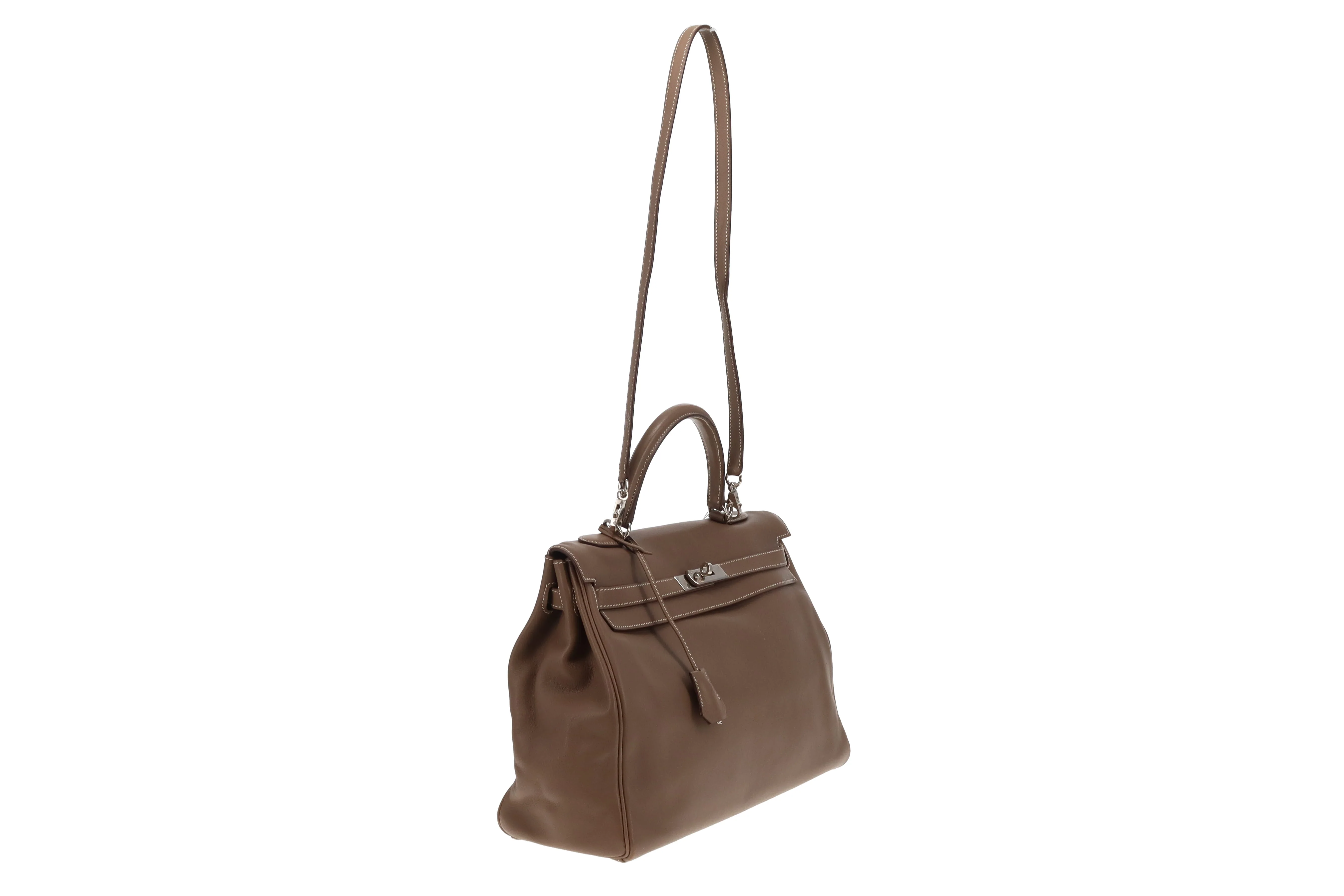 Hermes Kelly 35 Etoupe Swift PHW 2000 - Image 7