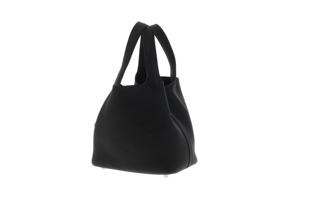 Hermes Picotin 18 Noir Clemence PHW 2025 - Image 12