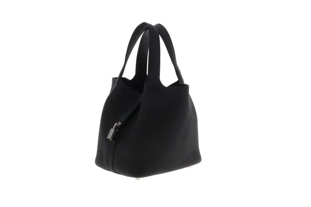Hermes Picotin 18 Noir Clemence PHW 2025 - Image 13