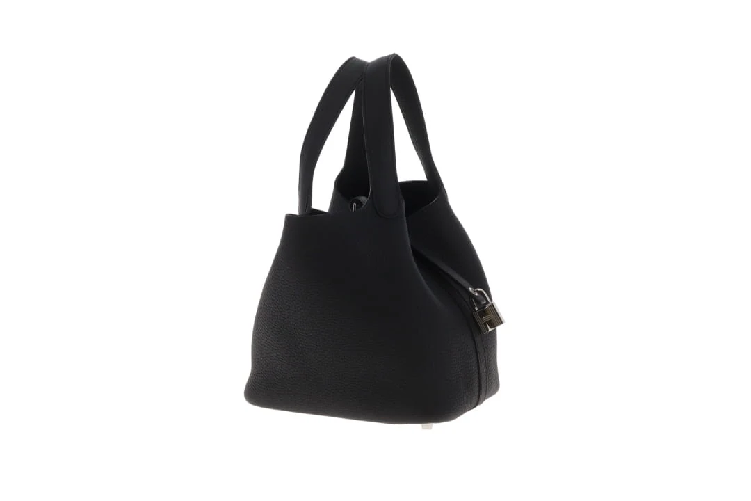 Hermes Picotin 18 Noir Clemence PHW 2025 - Image 4