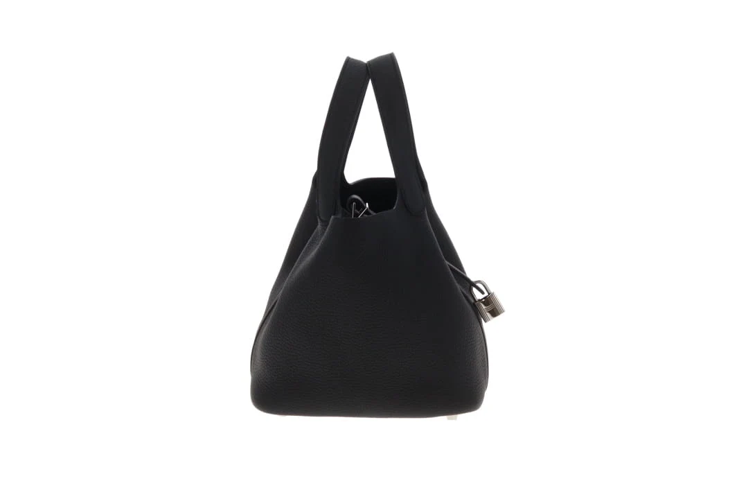 Hermes Picotin 18 Noir Clemence PHW 2025 - Image 5