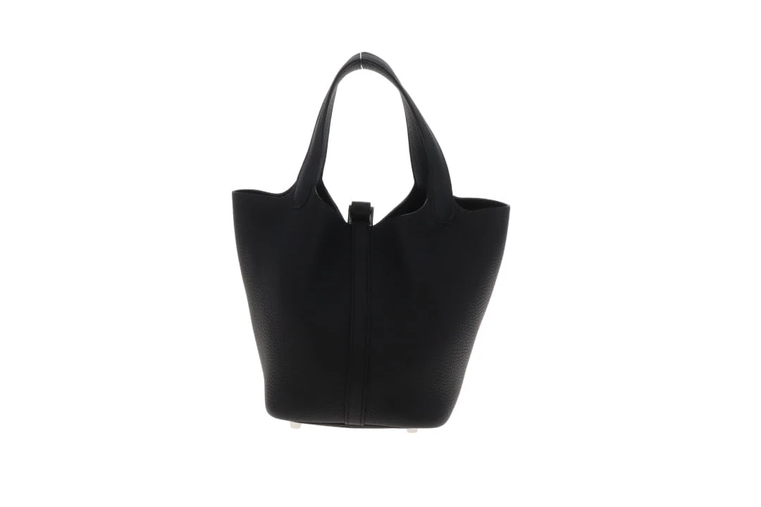 Hermes Picotin 18 Noir Clemence PHW 2025 - Image 6