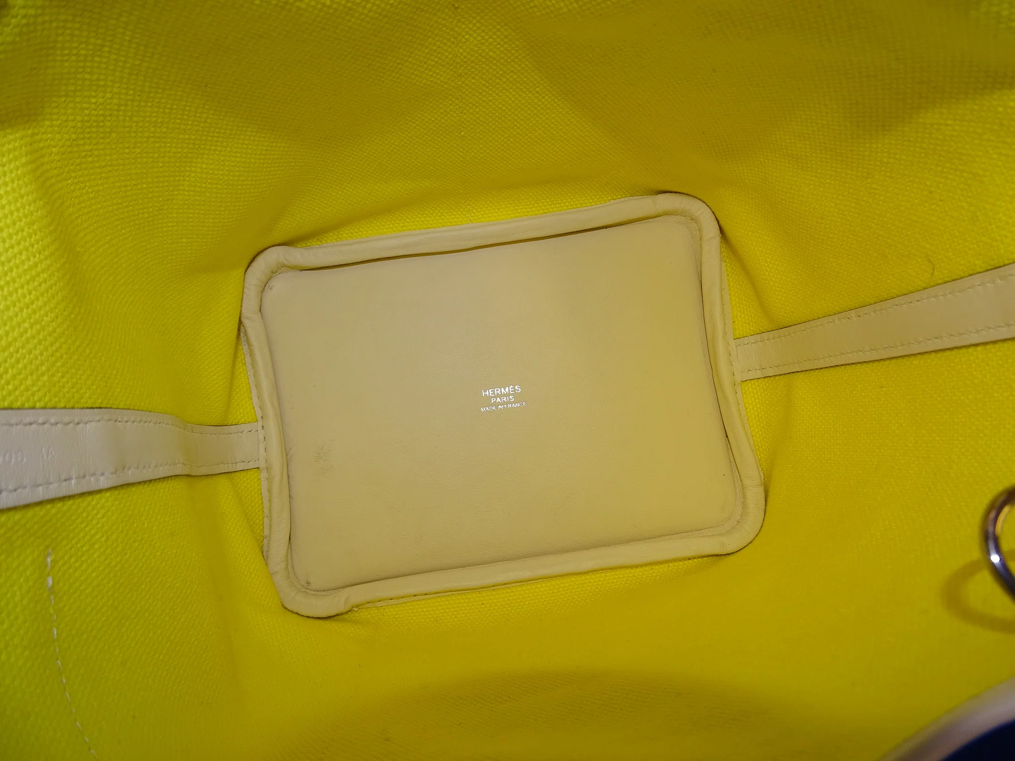 Hermes Picotin Cargo Lock 18 In Jaune Citron & Nata Swift & Toile Canvas - Image 13