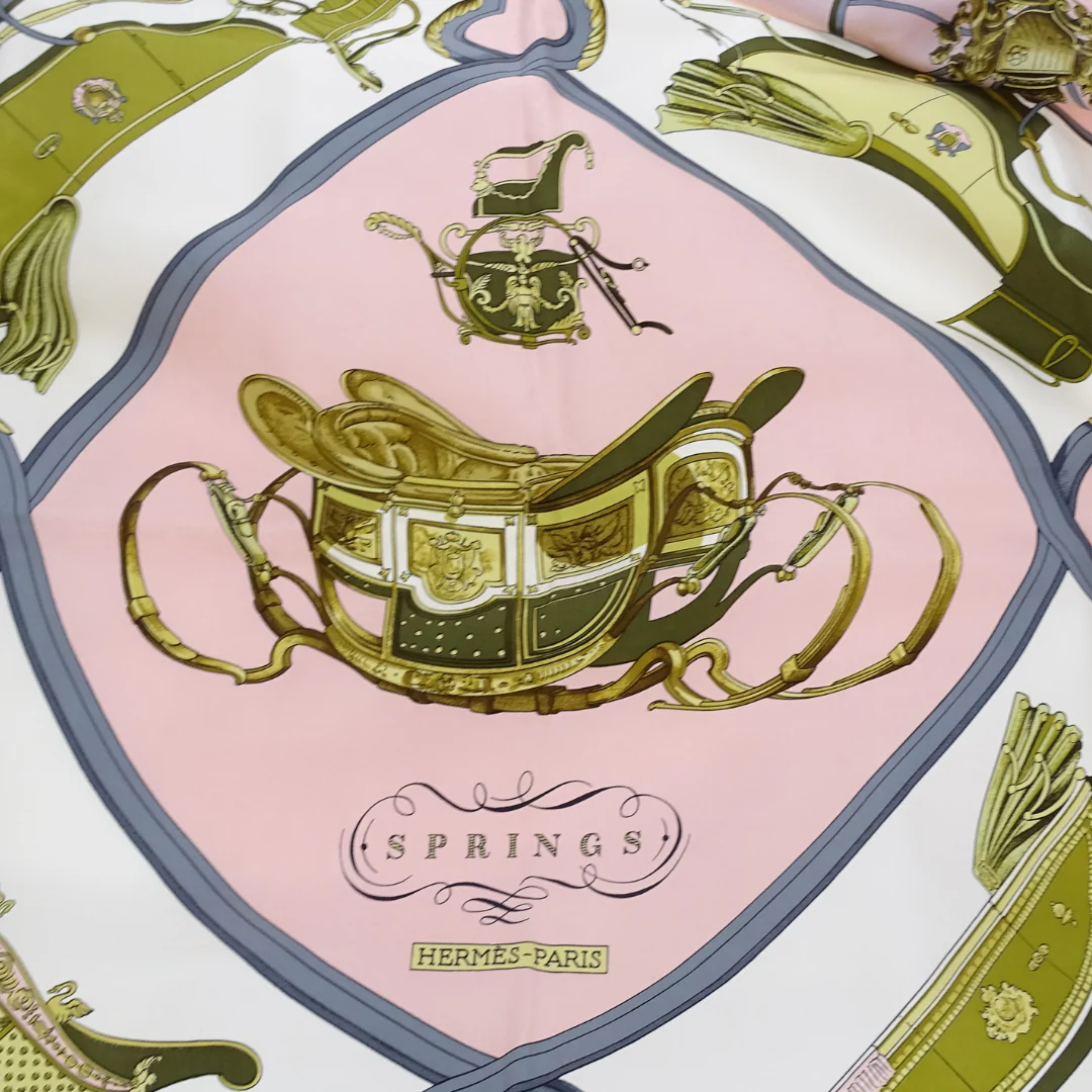Hermes Springs 100 % Silk Scarf 90 - Image 10