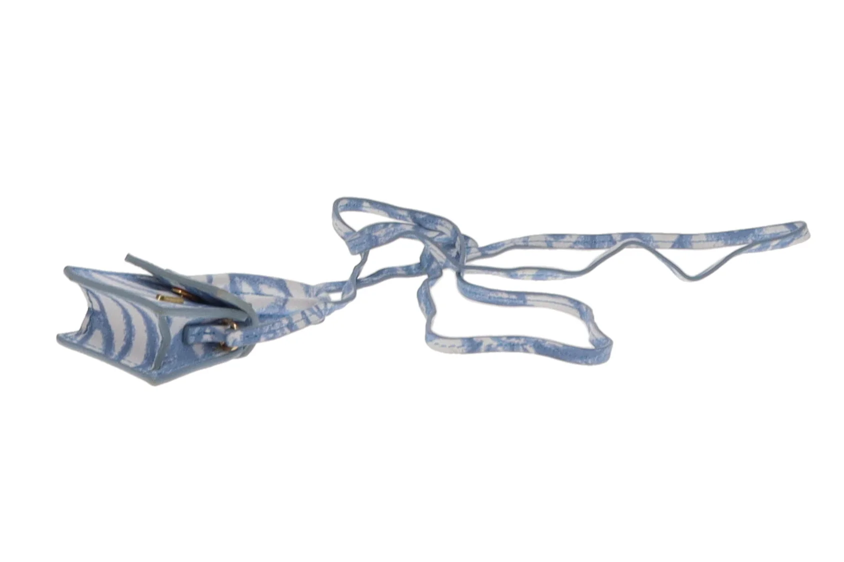 Jacquemus Le Chiquito Blanc Blue Printed Nano Bag - Image 10