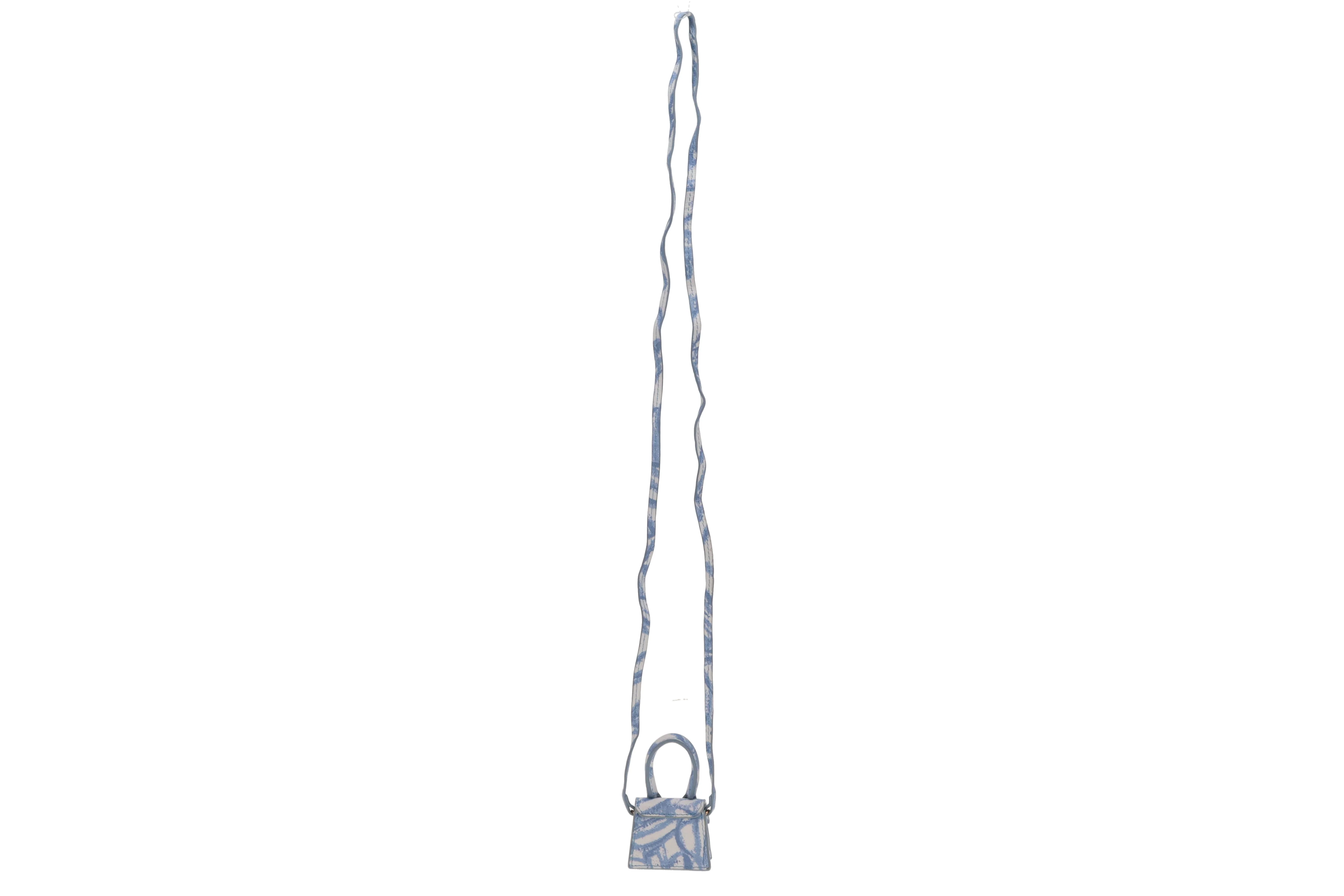 Jacquemus Le Chiquito Blanc Blue Printed Nano Bag - Image 7