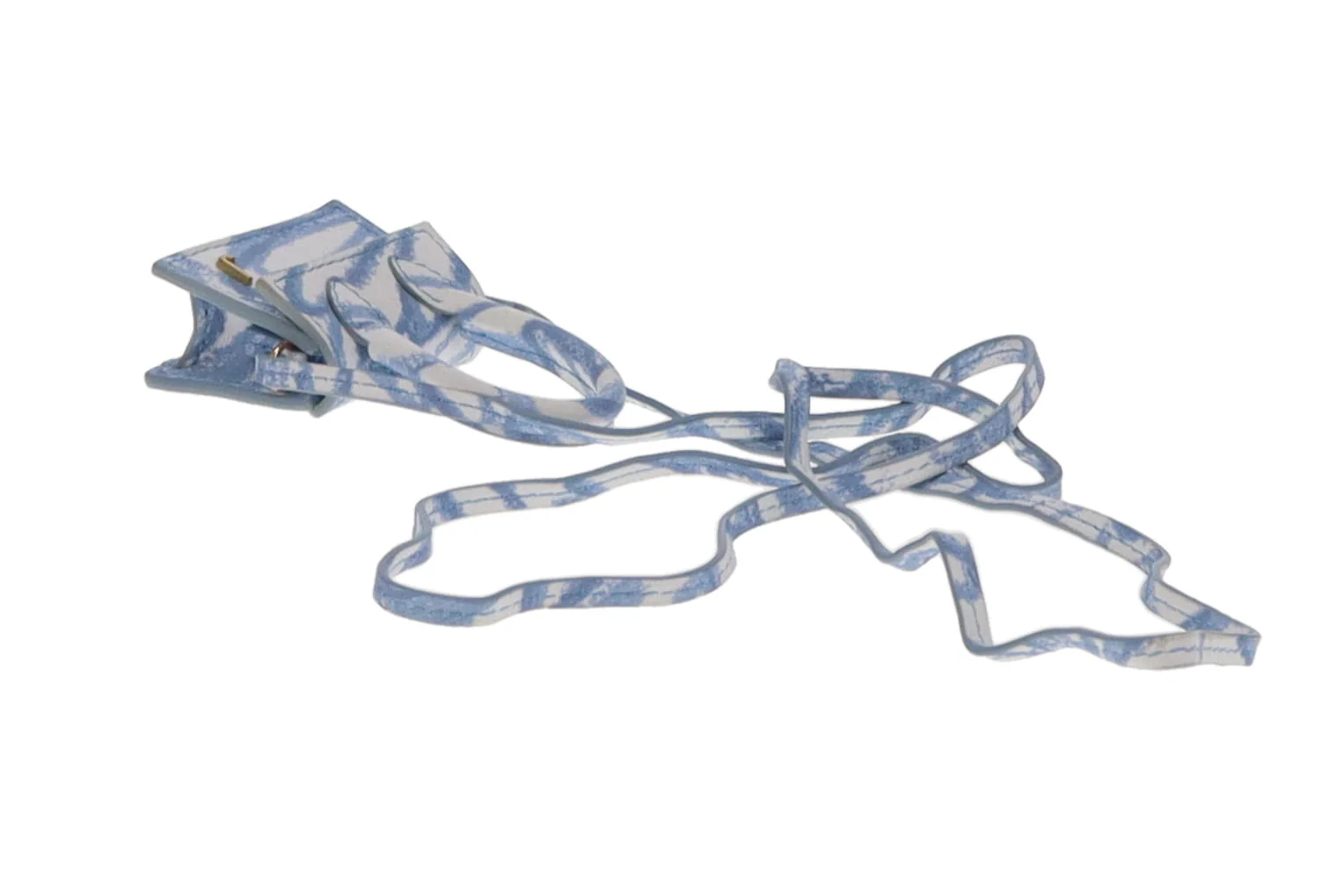 Jacquemus Le Chiquito Blanc Blue Printed Nano Bag - Image 9