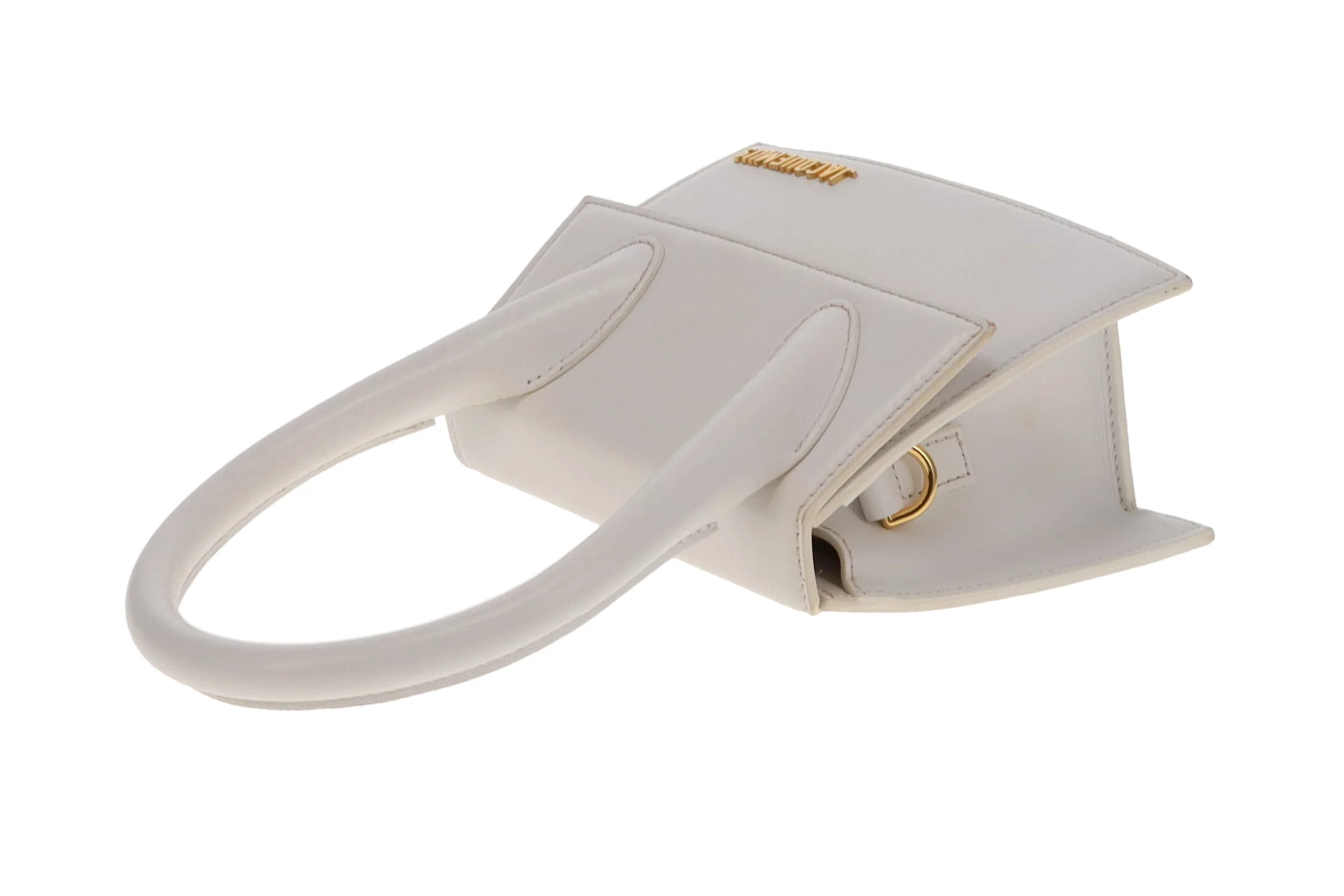 Jacquemus Le Chiquito Small Bag – White Leather with Gold Hardware - Image 12