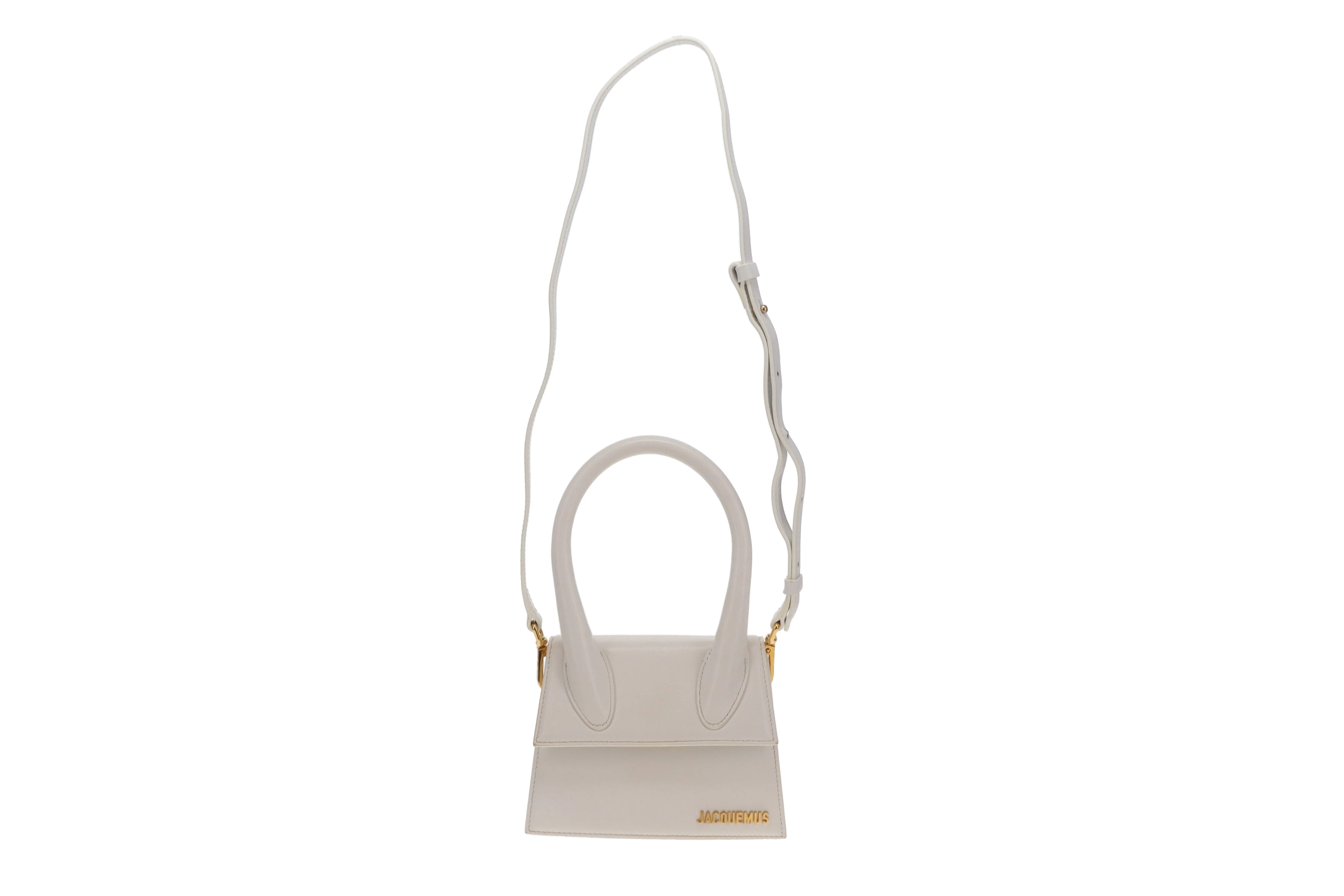 Jacquemus Le Chiquito Small Bag – White Leather with Gold Hardware - Image 2
