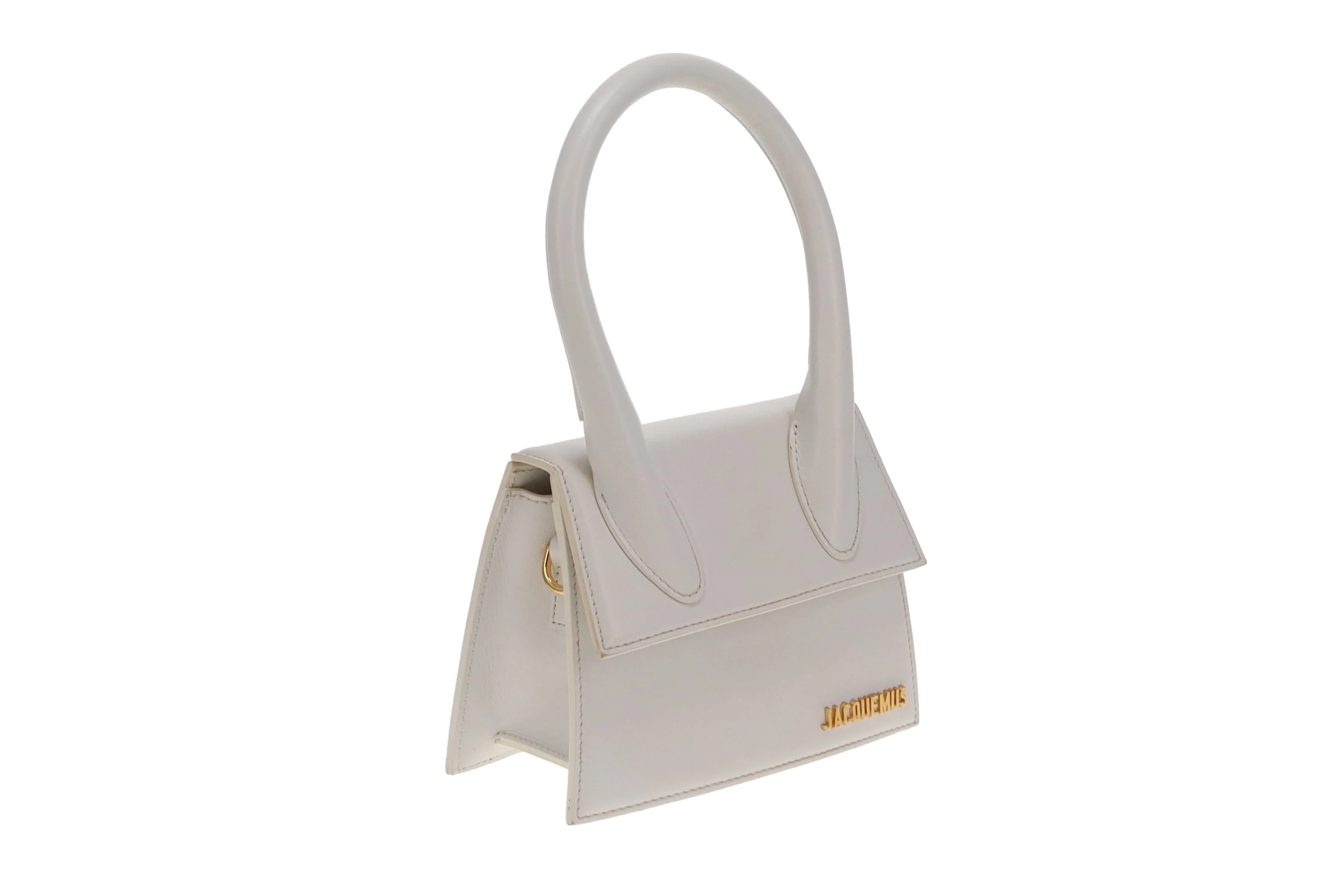 Jacquemus Le Chiquito Small Bag – White Leather with Gold Hardware - Image 3