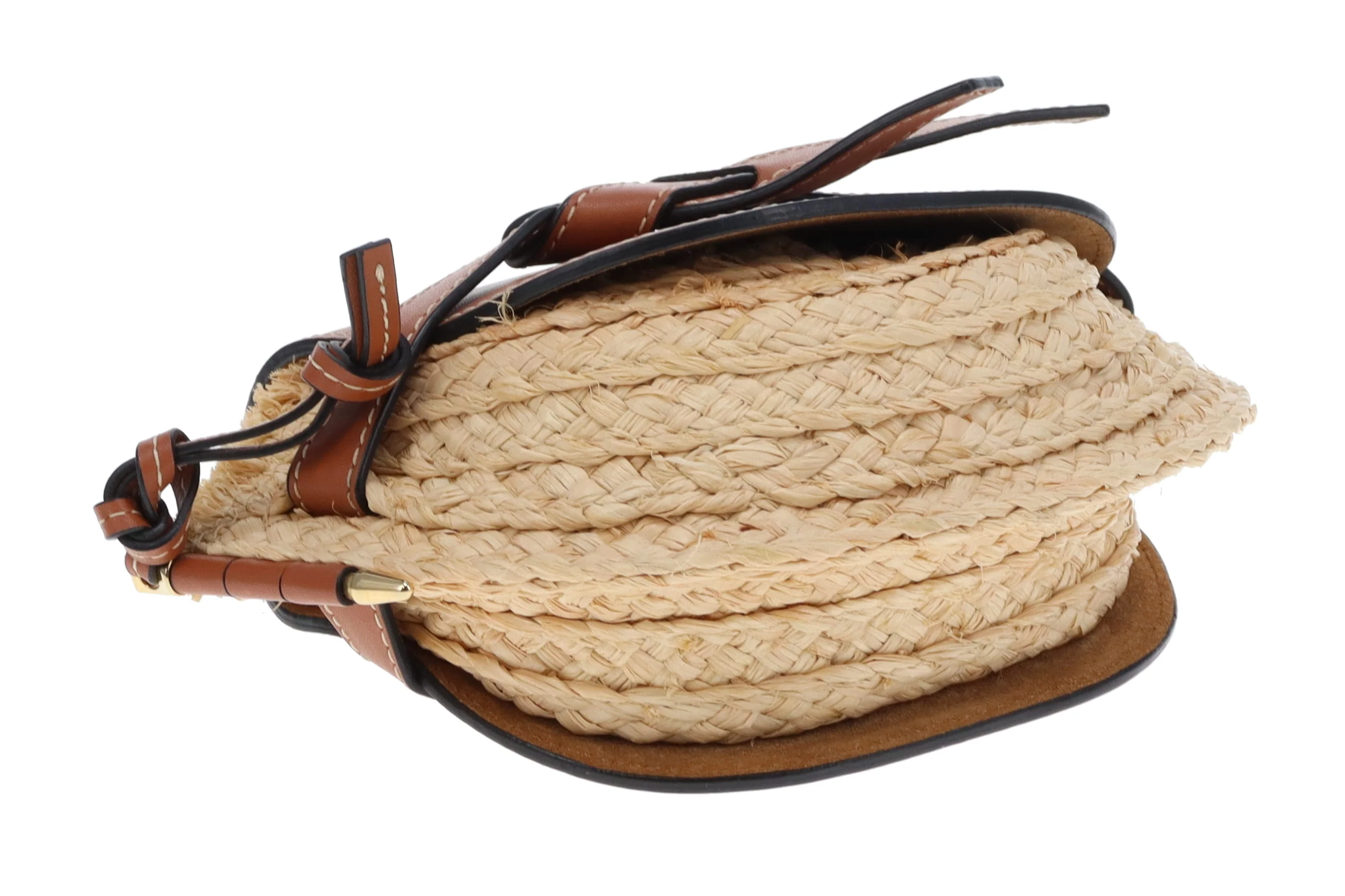 Loewe Small Gate Bag Raffia & Calfskin - Image 10