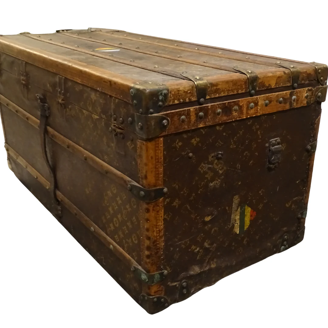 Louis Vuitton Antique Steamer Trunk 1920's - 1930's - Image 8