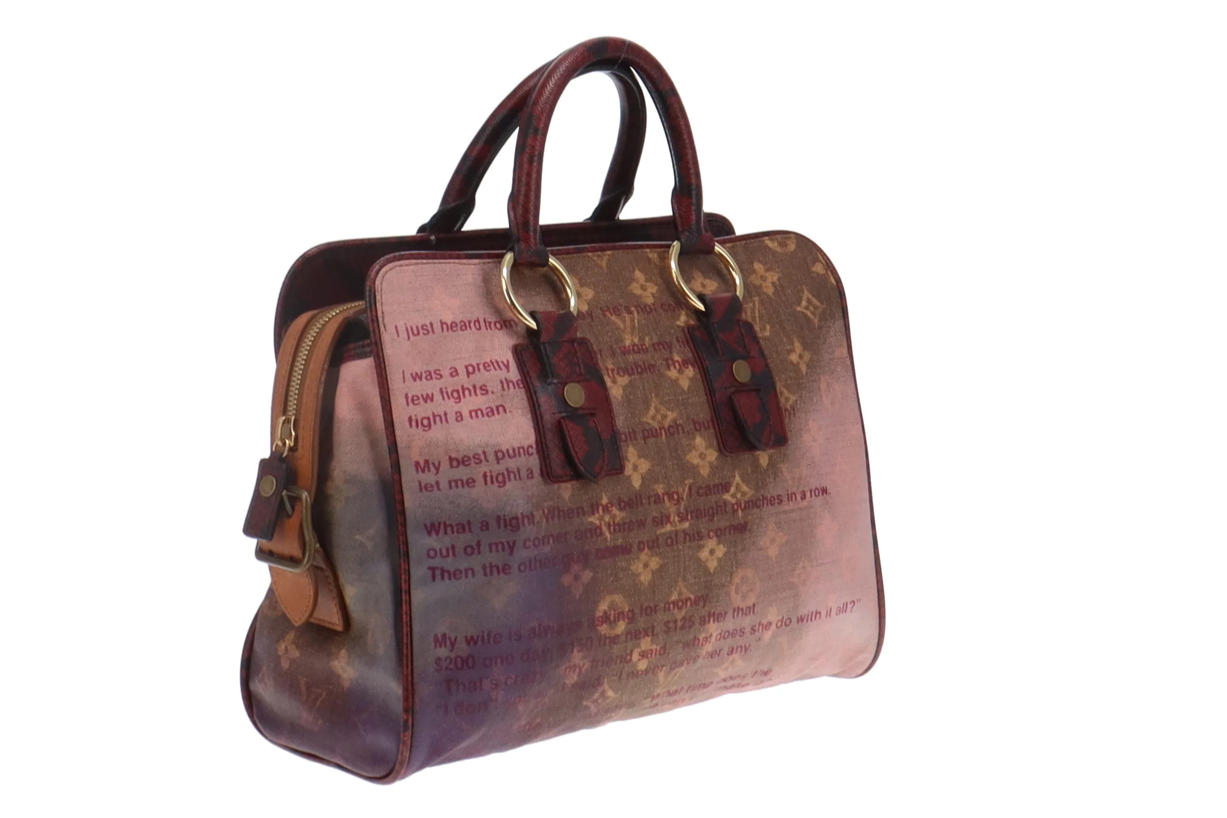 Louis Vuitton Coated Canvas and Karung Trim Man Crazy Jokes Graduate Richard Prince TH1008 (2008) - Image 3