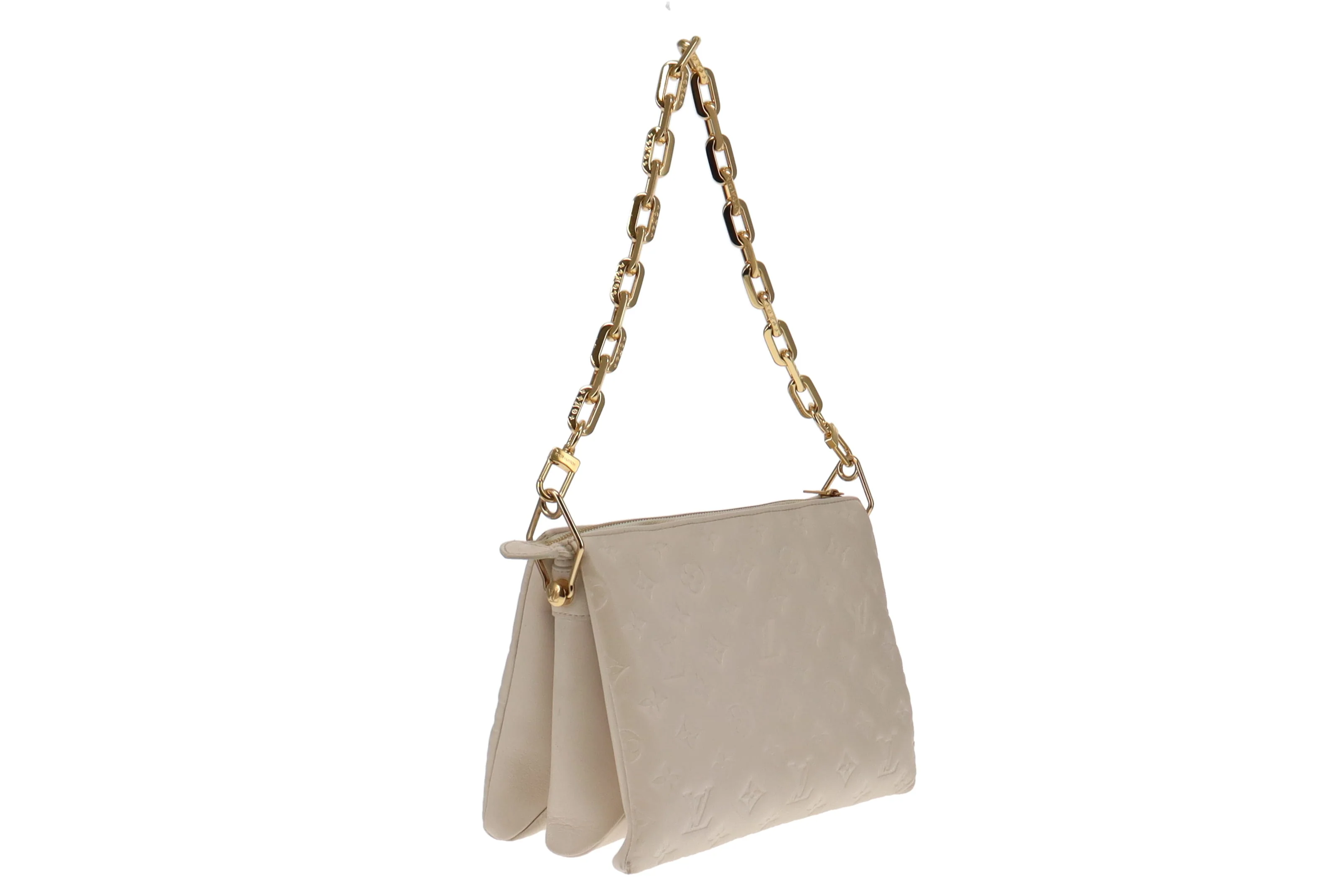 Louis Vuitton Crème Monogram Leather Coussin PM (NFID Chip) - Image 8