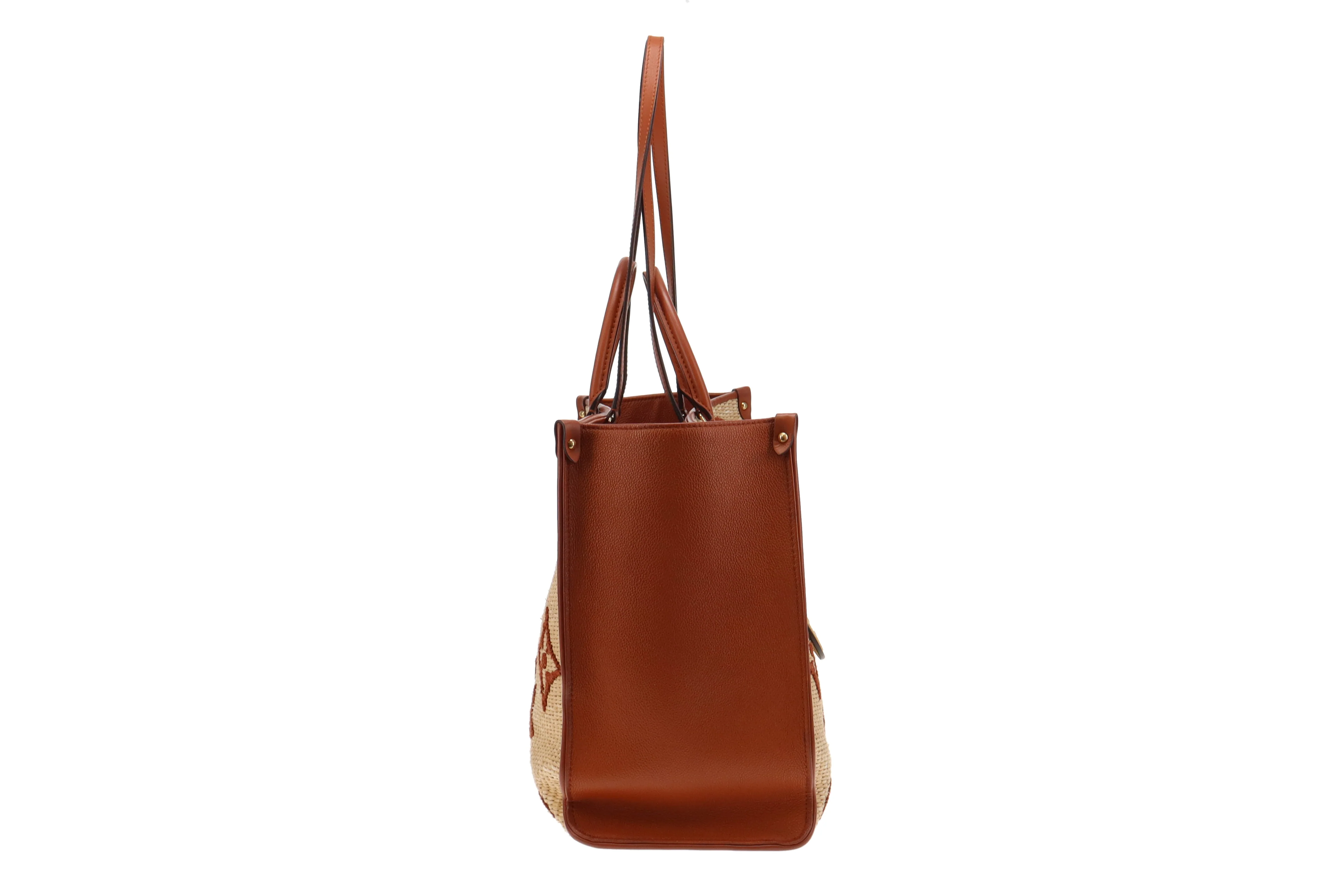 Louis Vuitton Giant Monogram Raffia OnTheGo GM (NFID Chip) - Image 7