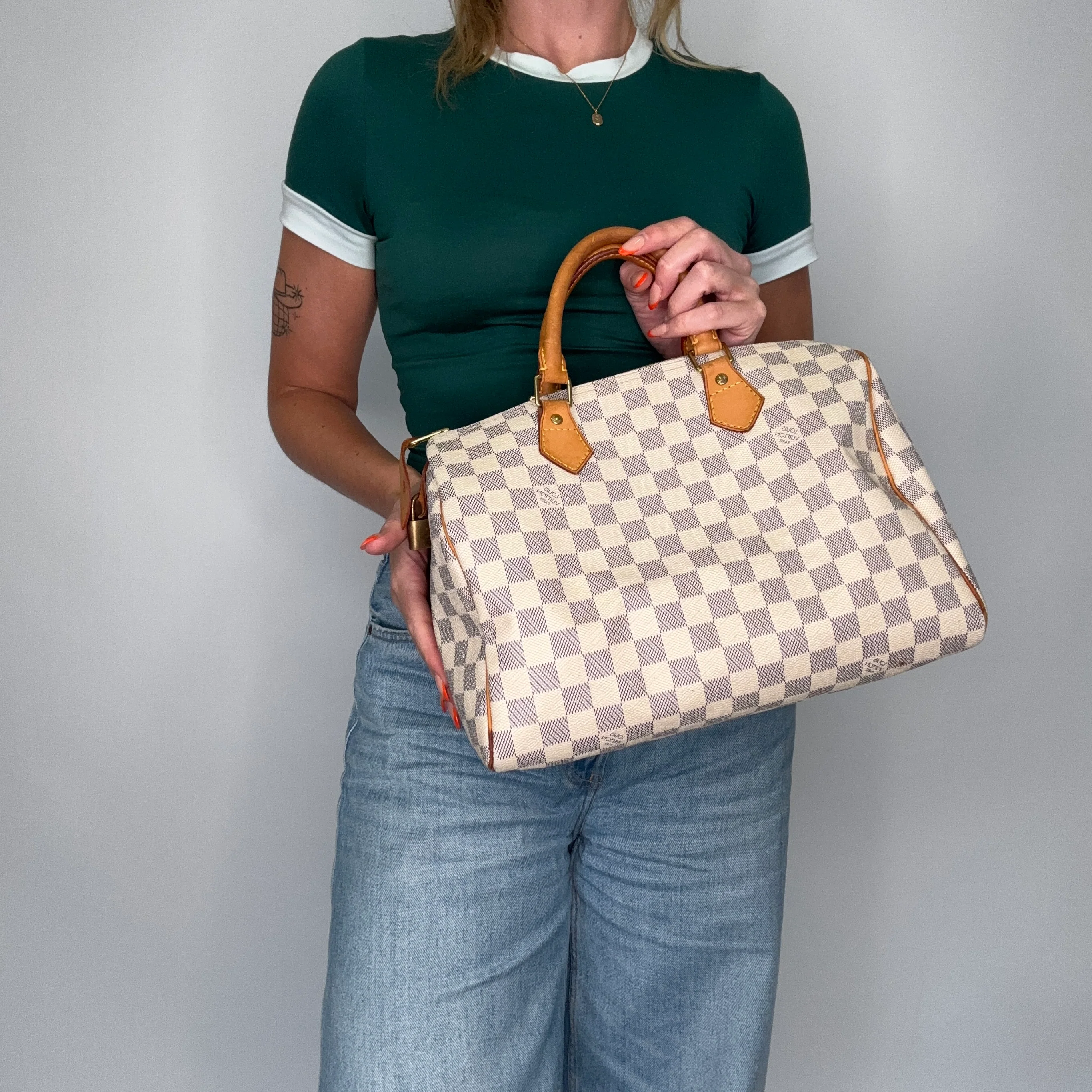 Louis Vuitton Speedy 30 Damier Azur DU2008 - 2008 - Image 2