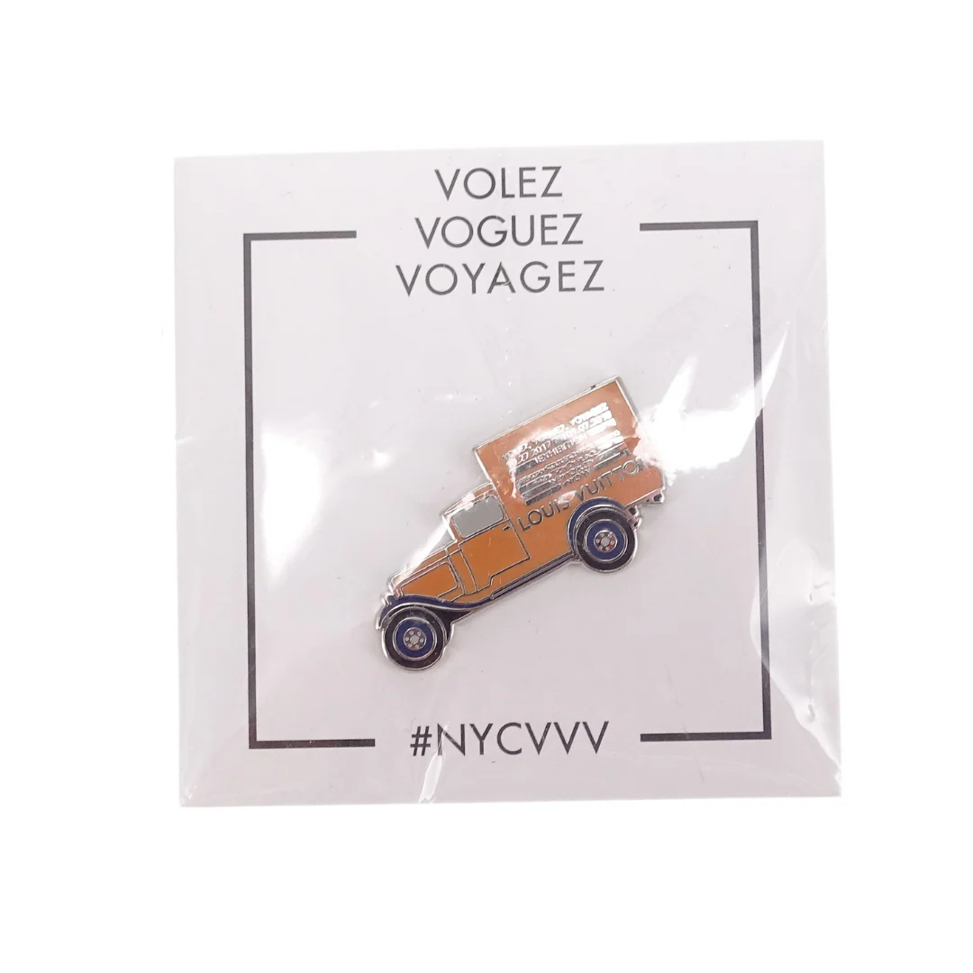 Louis Vuitton Volez Voguez Voyagez Pin Vintage Truck - Image 4