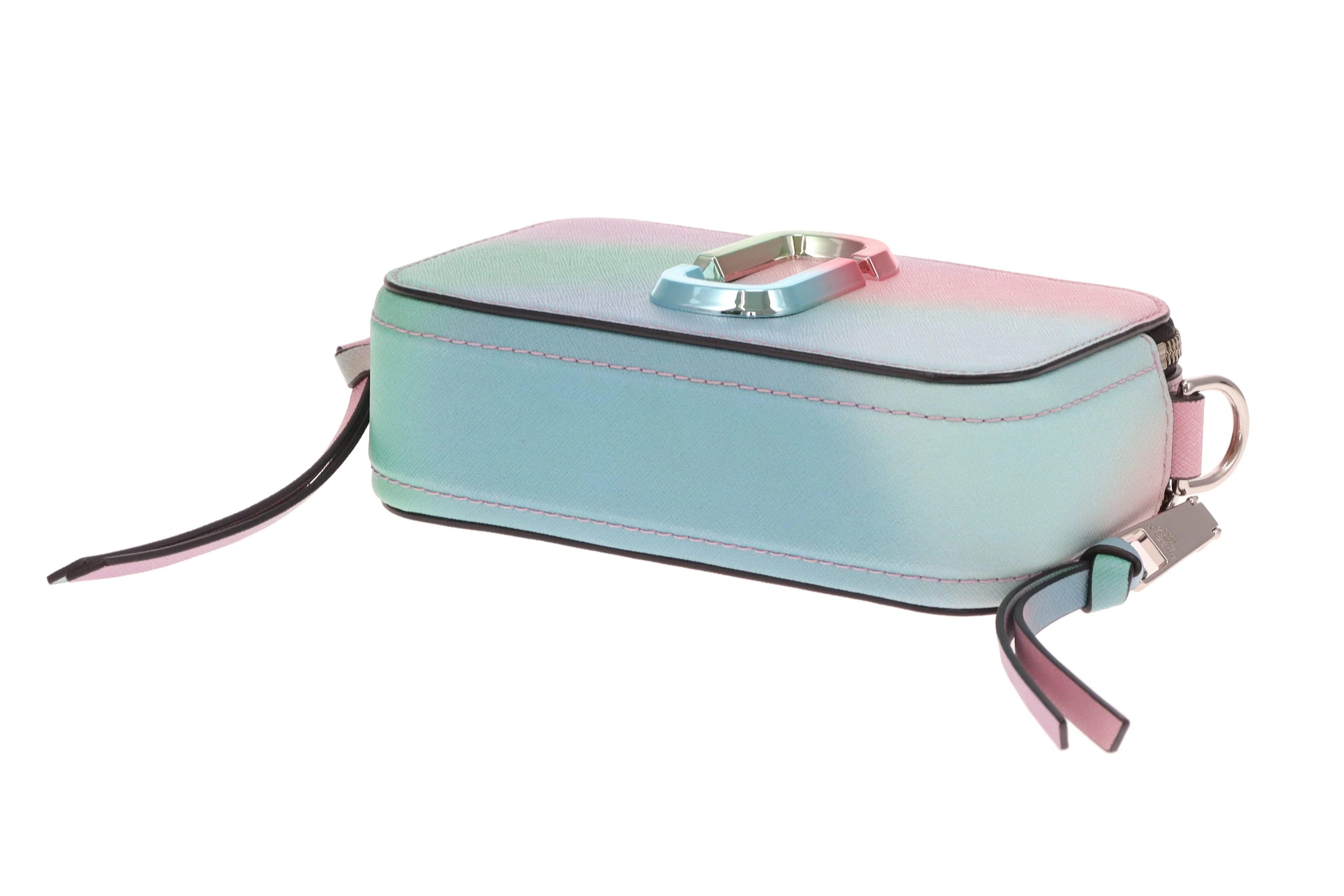 Marc Jacobs Snapshot Bag – Green Airbrush Leather with Multi-Tone Hardware - Image 11
