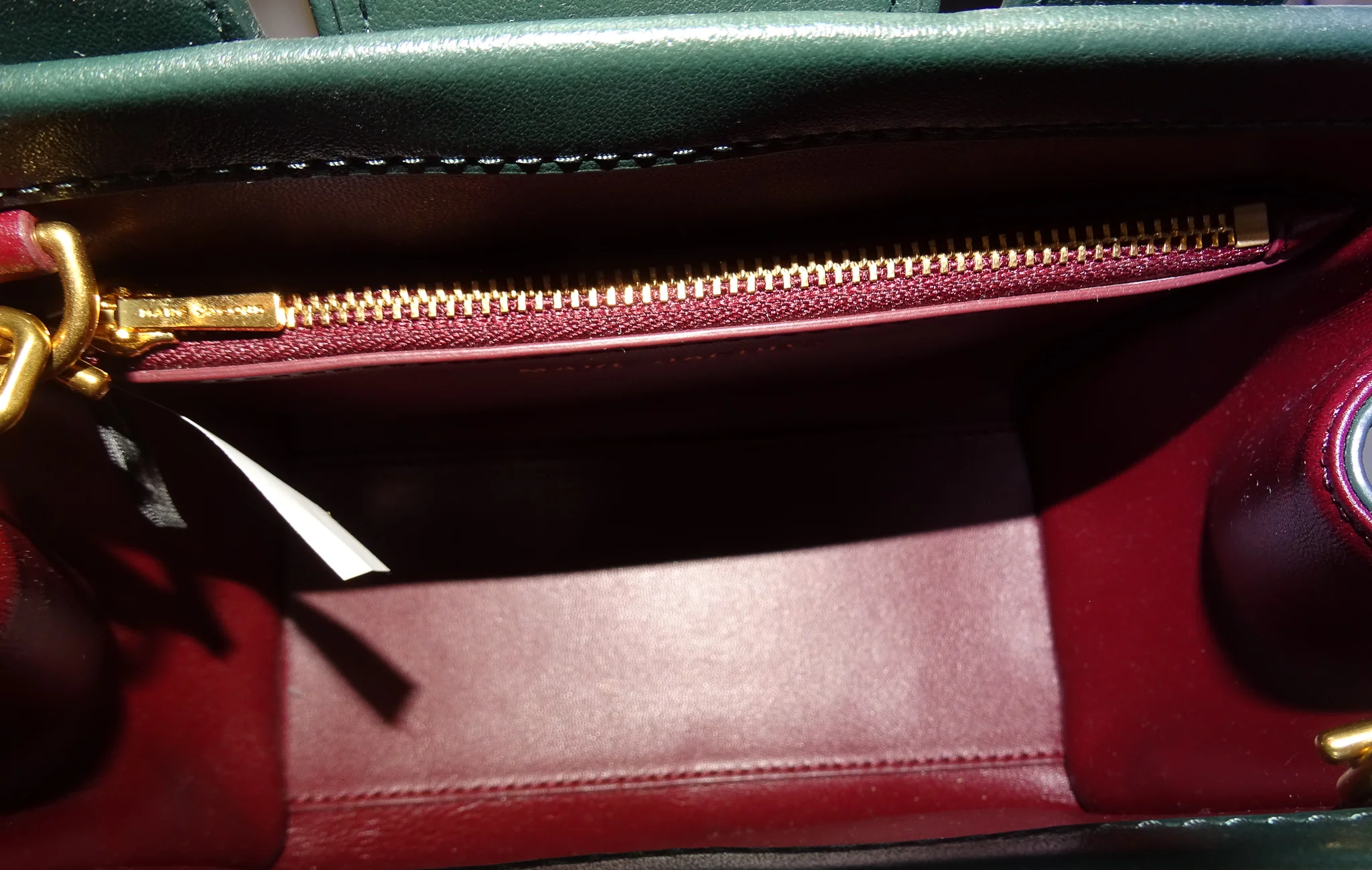 Marc Jacobs The Turnlock Crossbody Tote Bag Mini Green Leather - Image 14
