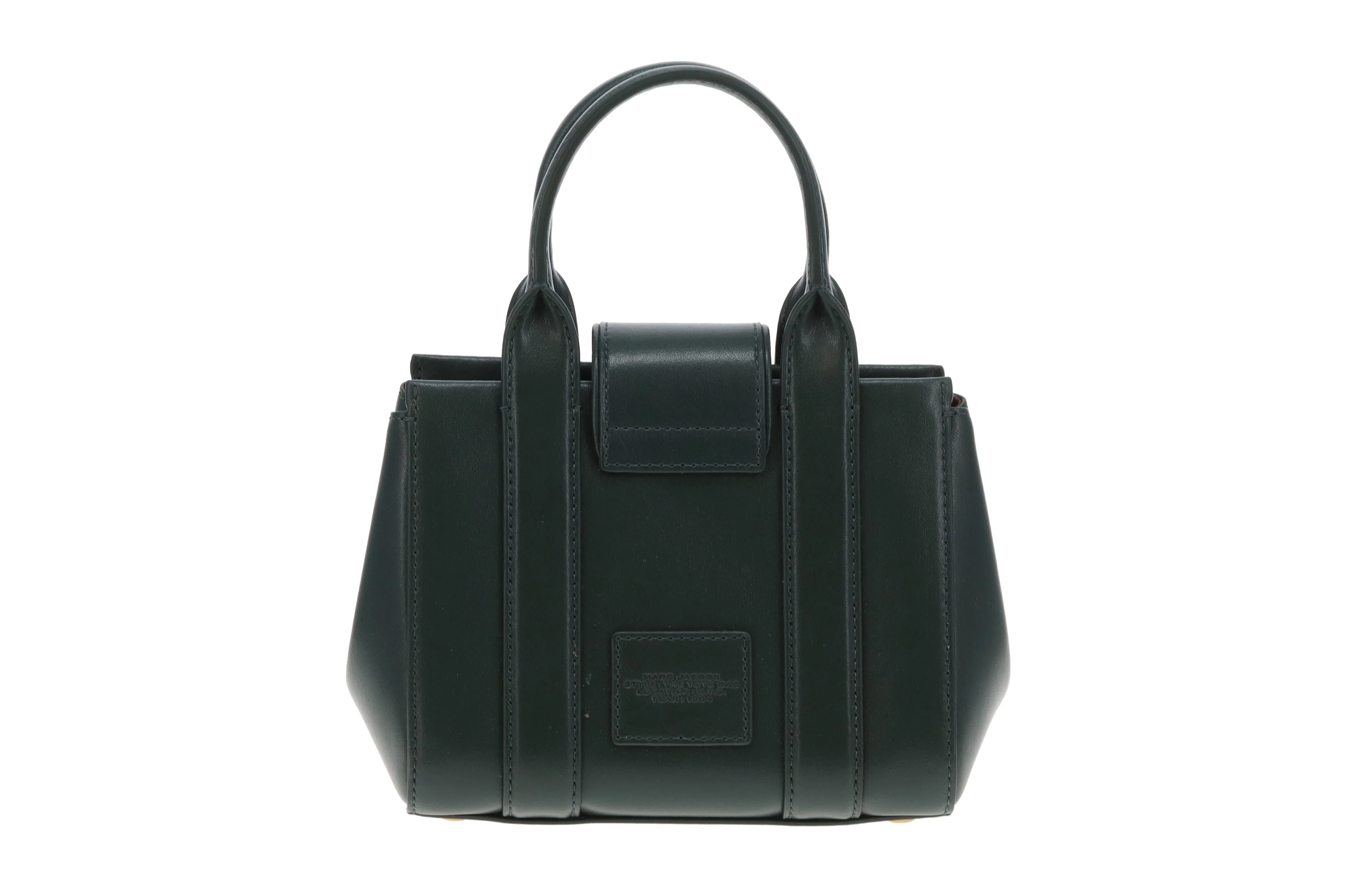 Marc Jacobs The Turnlock Crossbody Tote Bag Mini Green Leather - Image 7