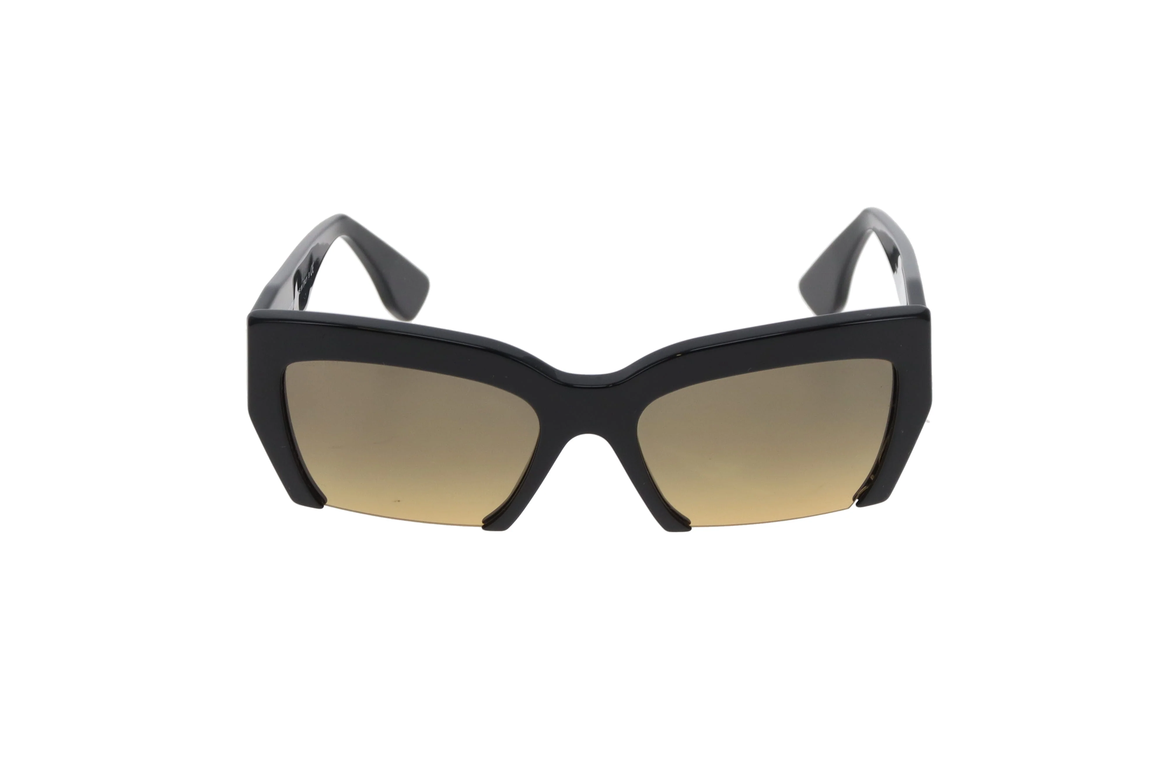 Miu Miu Sunglasses SMU06Q Half Rim Black