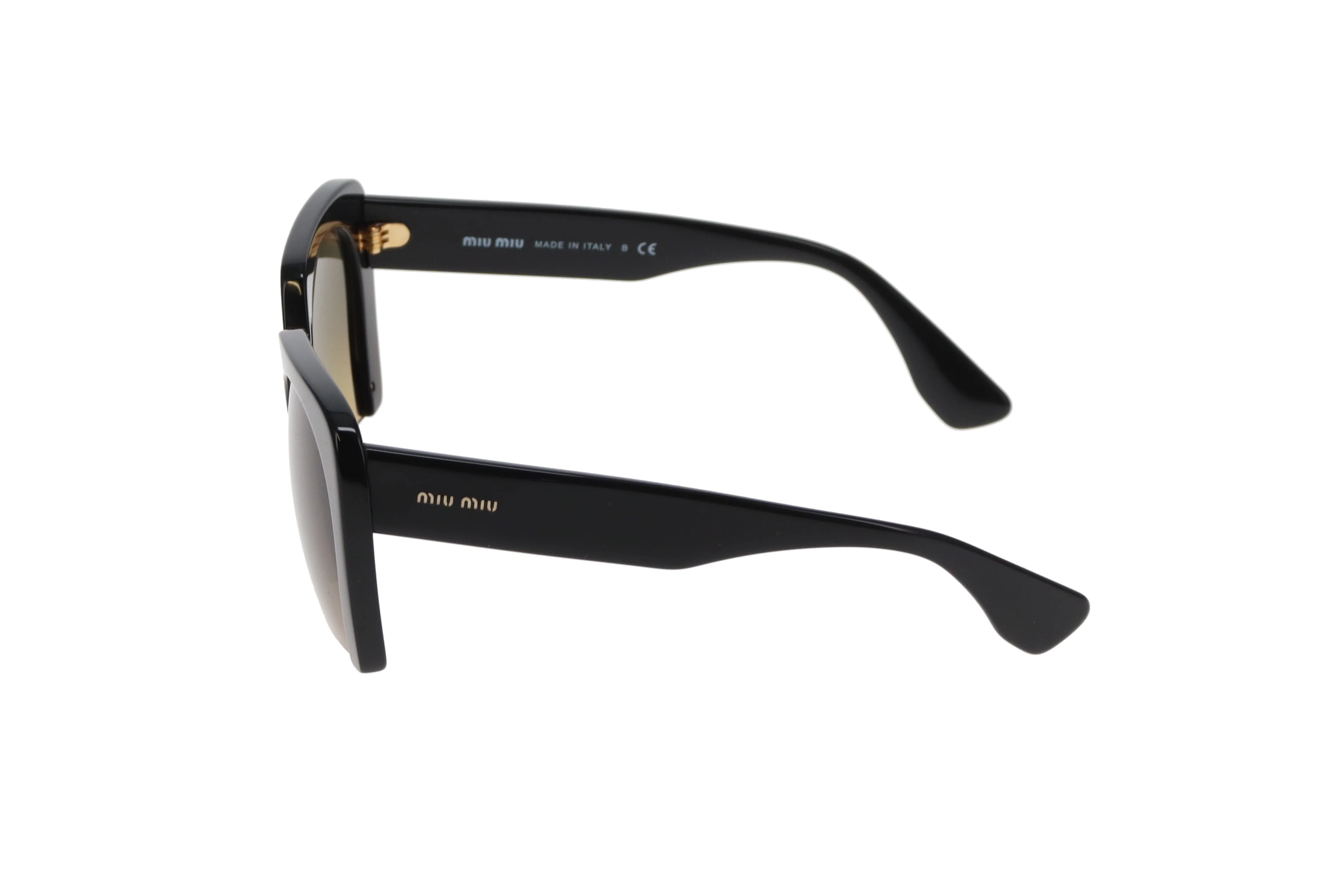 Miu Miu Sunglasses SMU11O Half Rim Black - Image 7