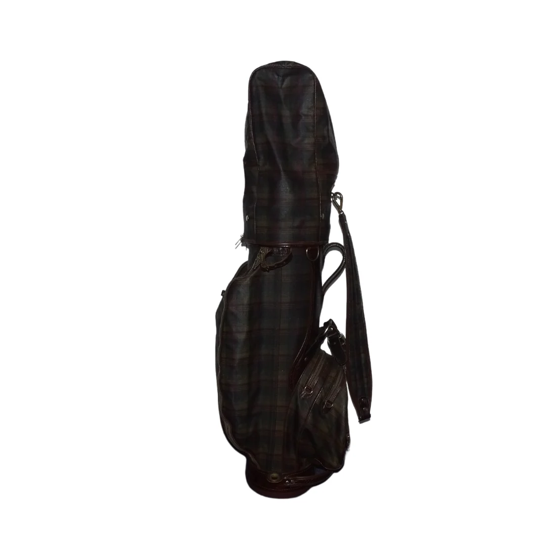 Mulberry Check Canvas & Congo Leather Golf Bag - Image 3