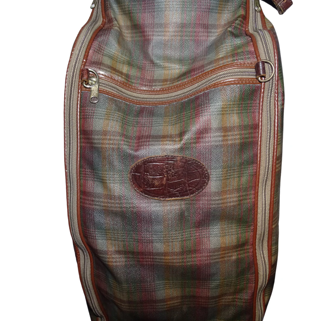Mulberry Check Canvas & Congo Leather Golf Bag - Image 7
