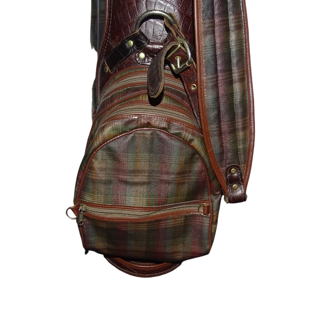 Mulberry Check Canvas & Congo Leather Golf Bag - Image 8