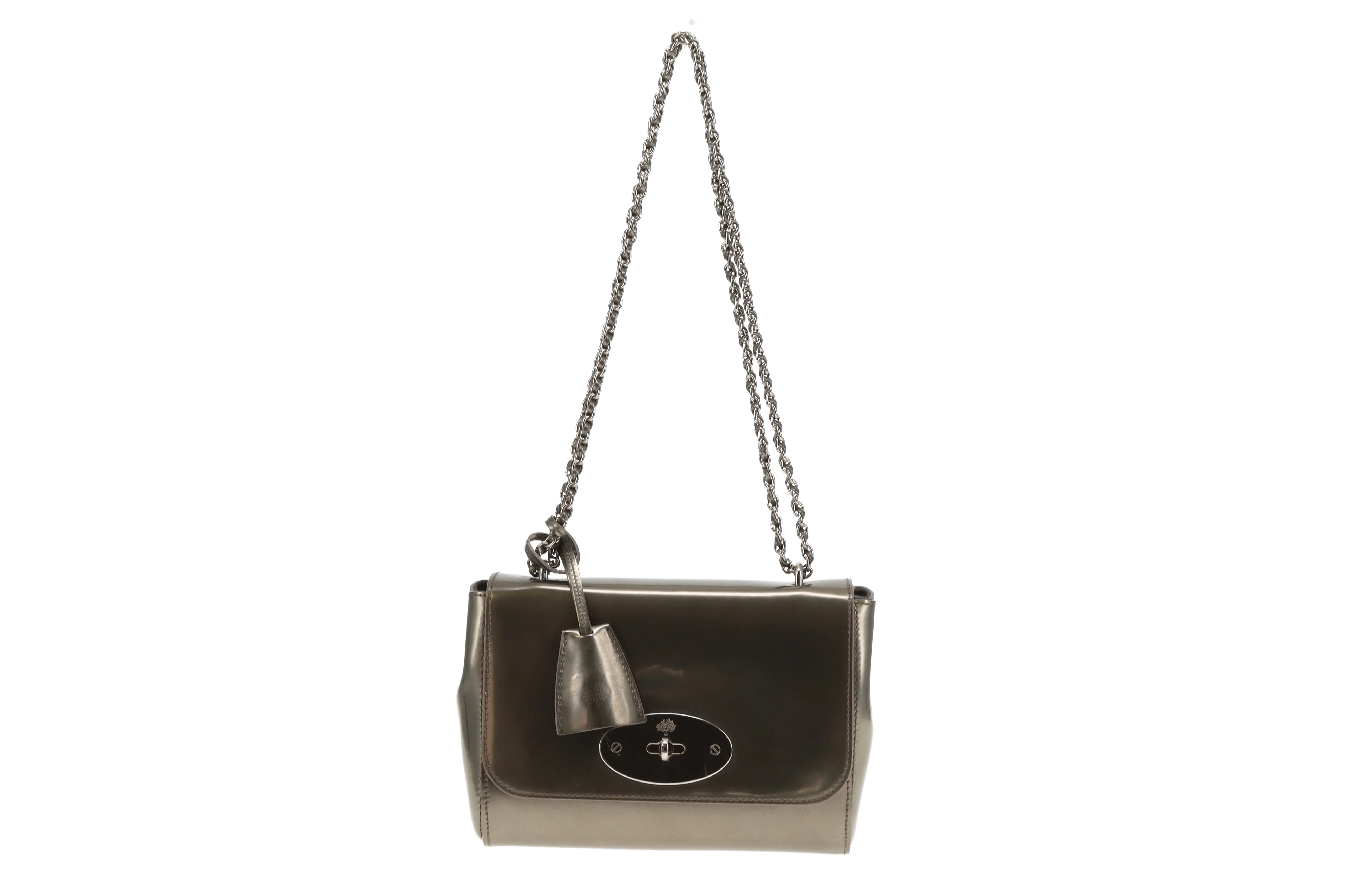 Mulberry Lily Regular Olive Metallic Patent SHW - Image 3