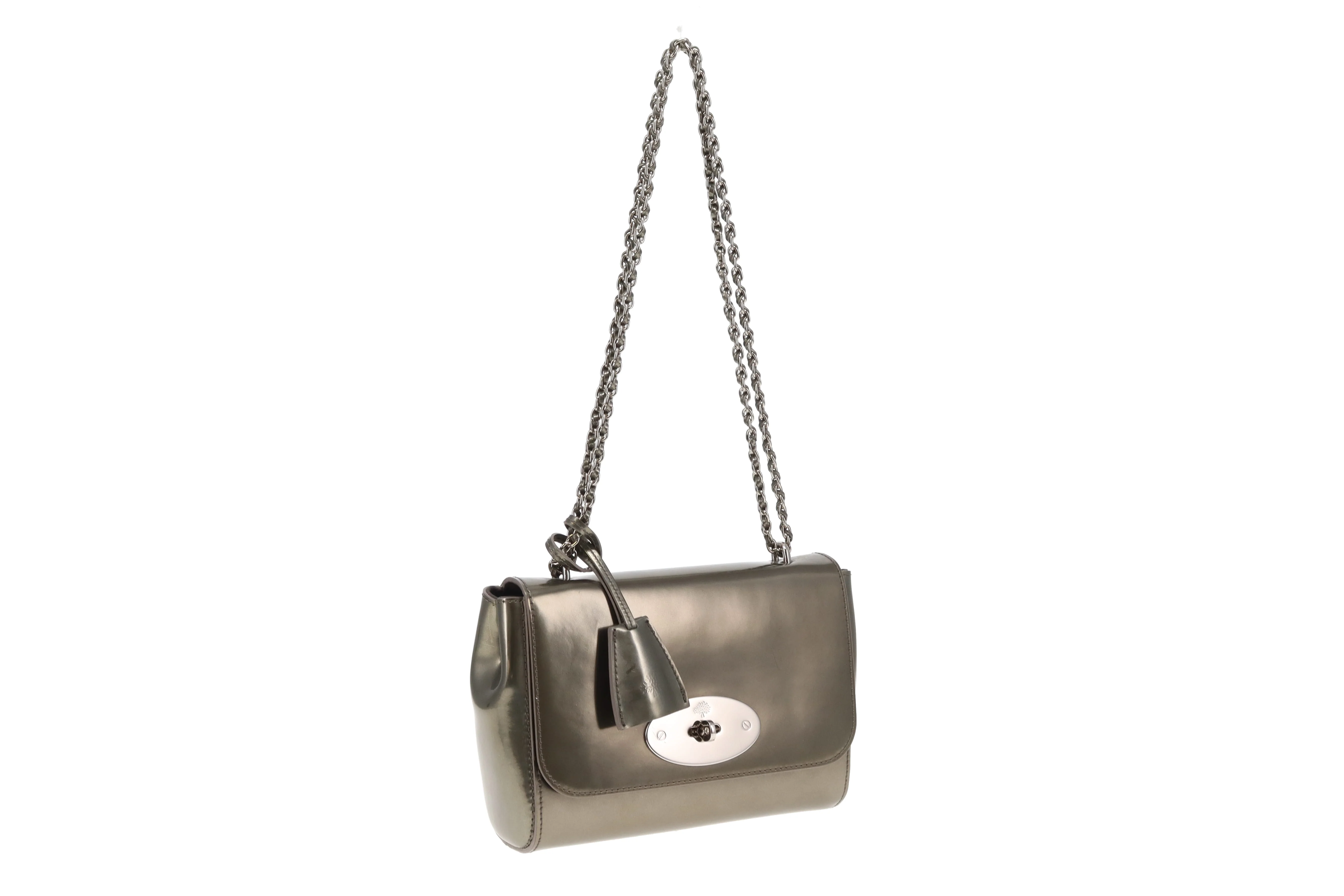 Mulberry Lily Regular Olive Metallic Patent SHW - Image 5